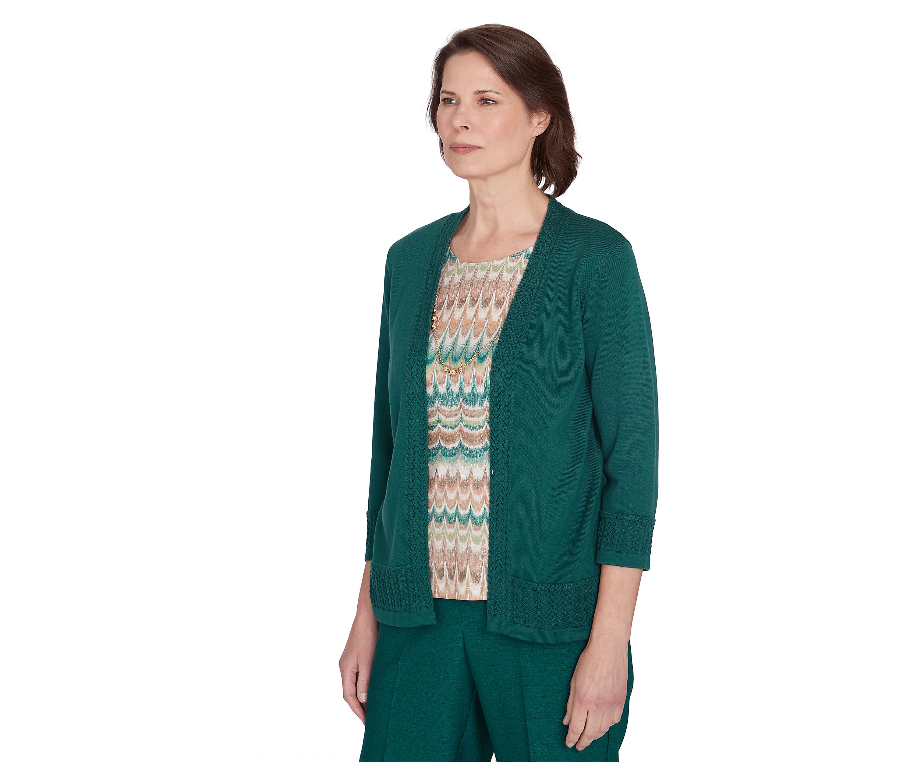 Petite Biadere Textured Inner 2Fer Sweater