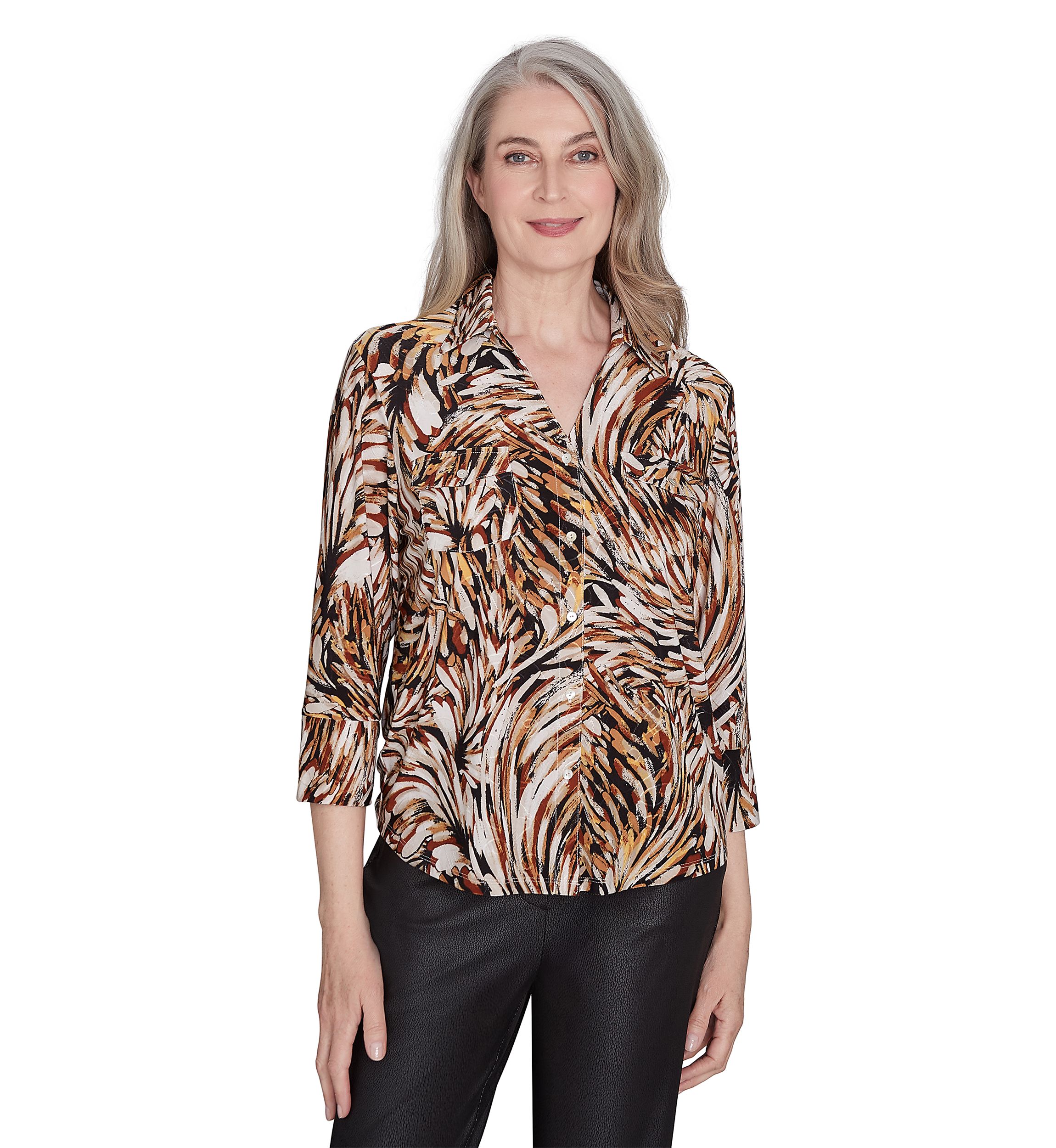 Womens Rue Rivoli Brushstroke Texture Top