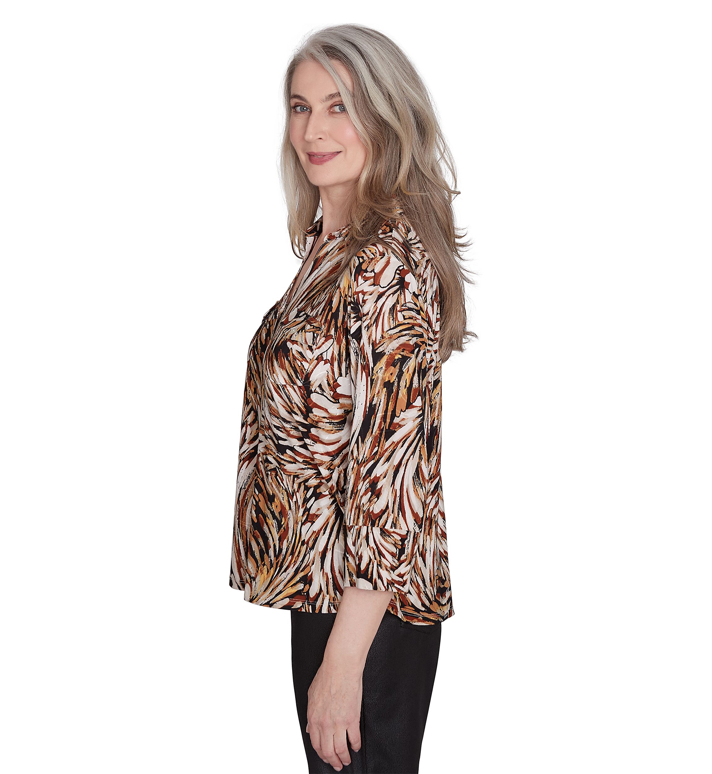 Womens Rue Rivoli Brushstroke Texture Top