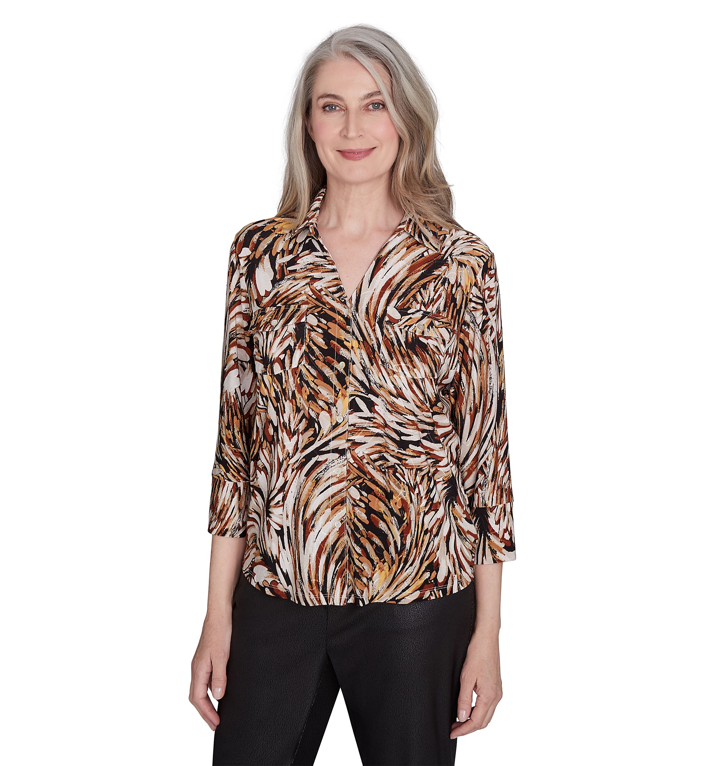Womens Rue Rivoli Brushstroke Texture Top
