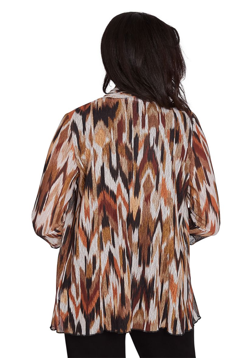 Womens Rue Rivoli Ikat Mesh 2Fer Top