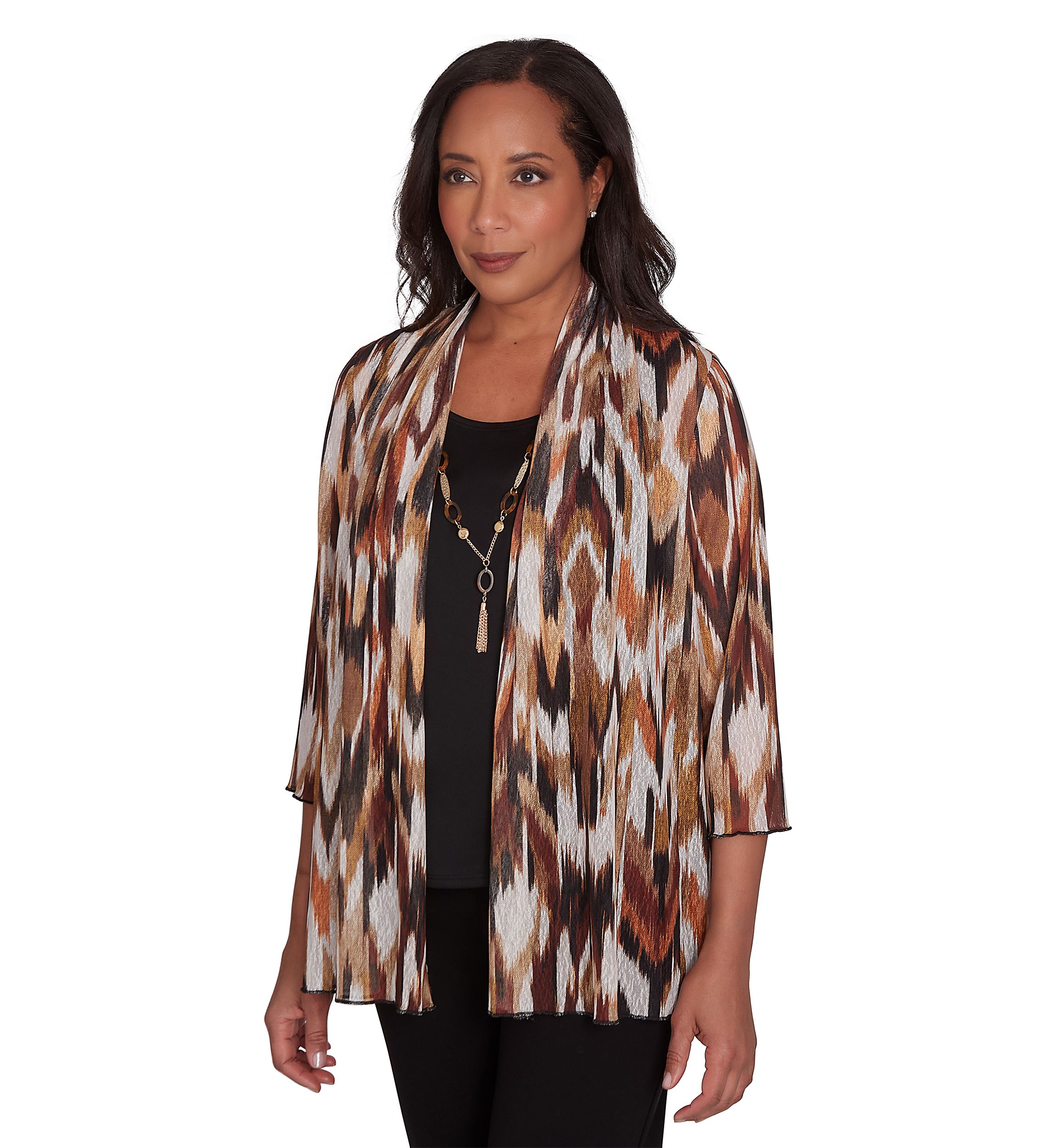 Womens Rue Rivoli Ikat Mesh 2Fer Top