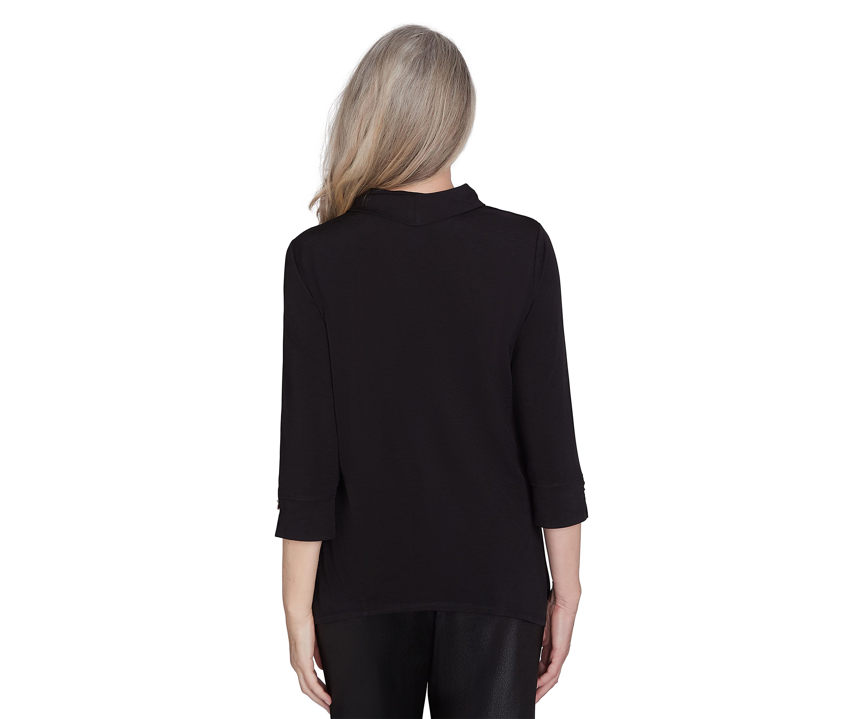 Petite Rue Rivoli Spliced Floral Embroidered Texture Top