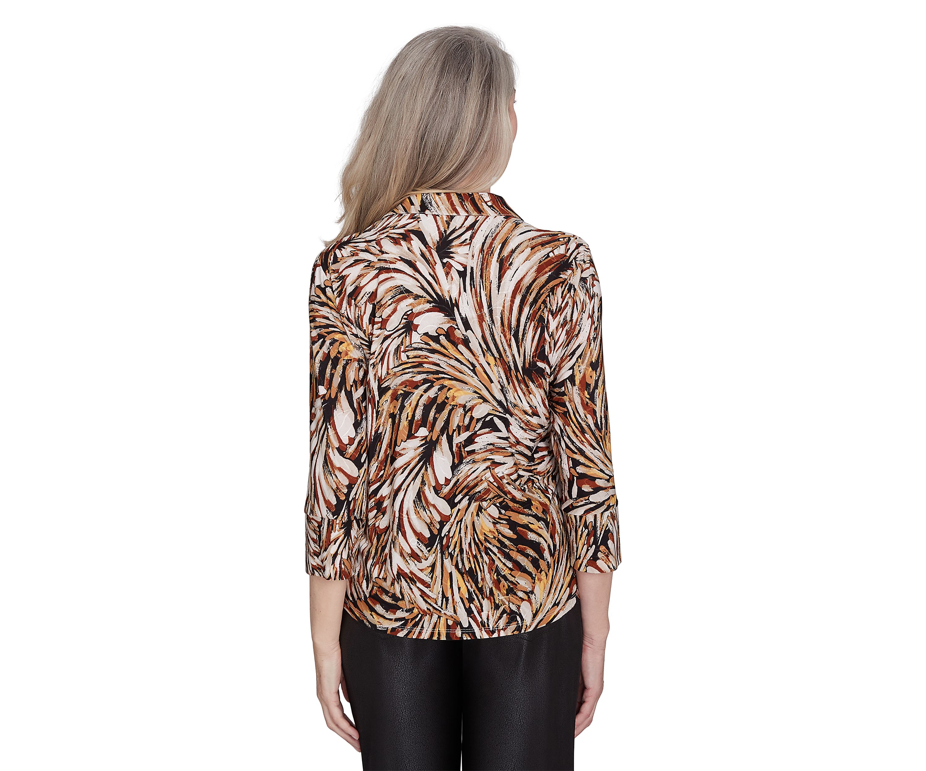 Petite Rue Rivoli Brushstroke Textured Knit Top
