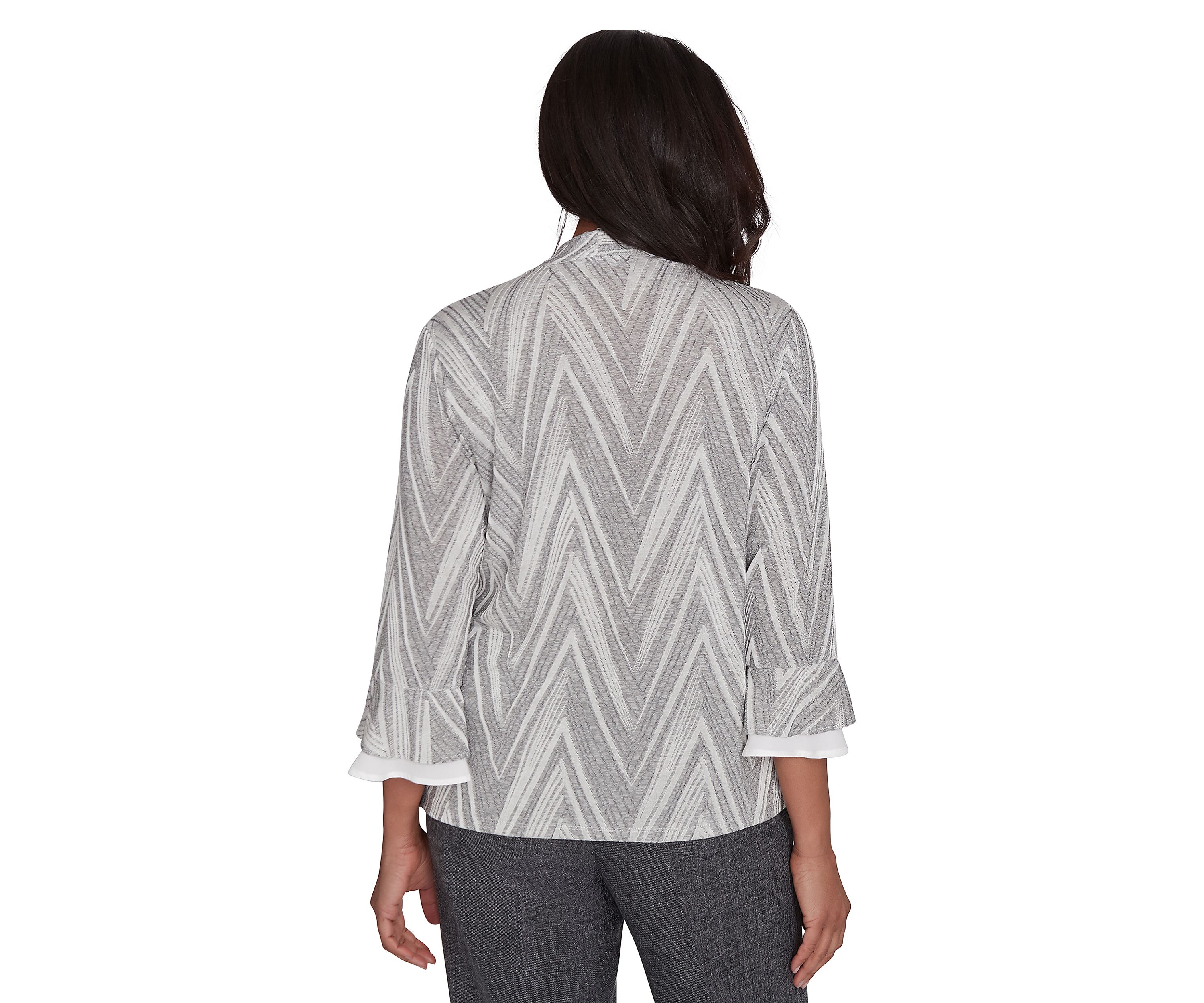 Womens Worth Avenue Chevron 2Fer Top