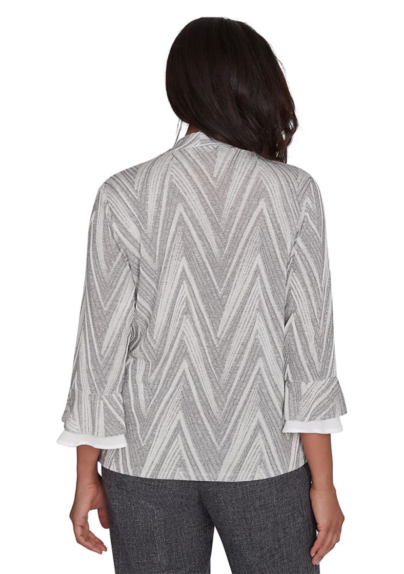 Womens Worth Avenue Chevron 2Fer Top