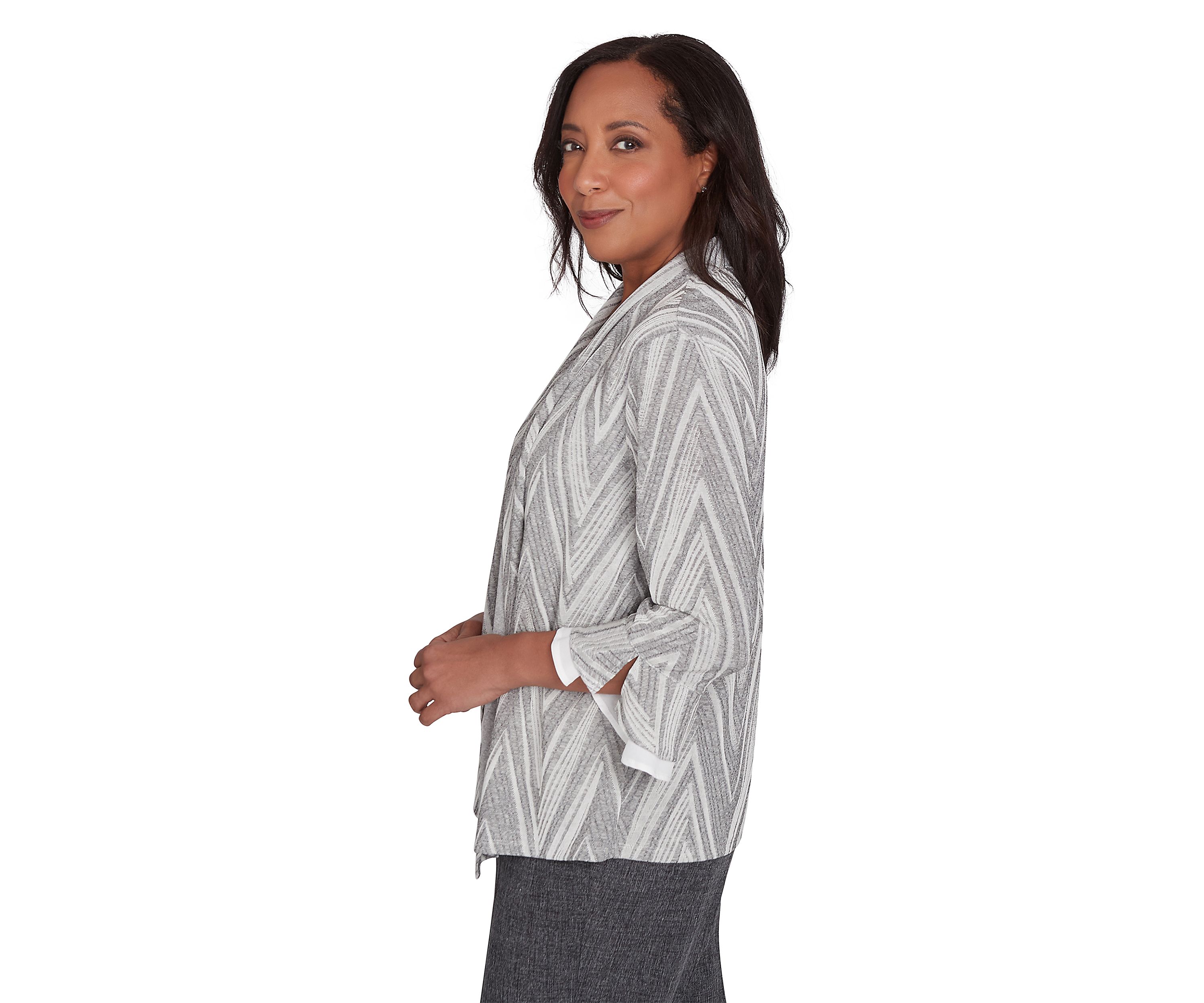 Womens Worth Avenue Chevron 2Fer Top