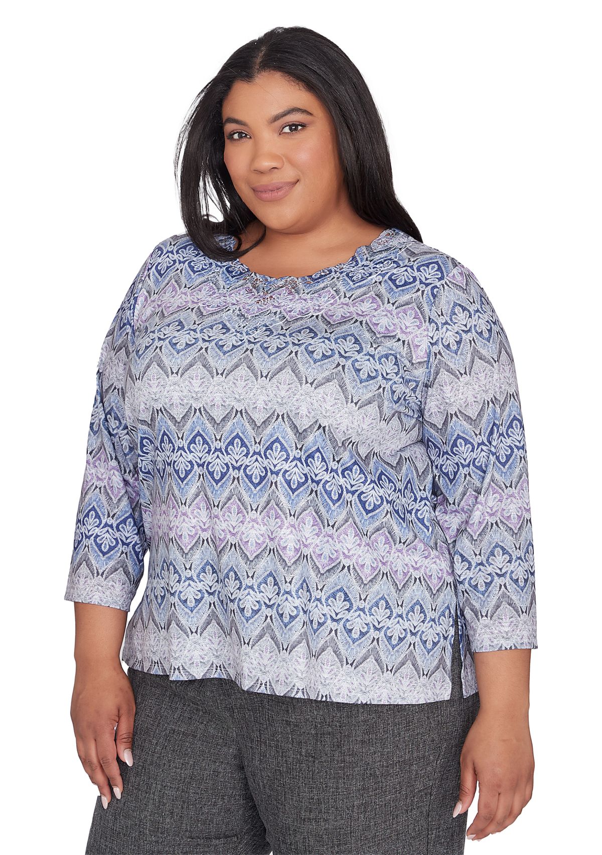 Plus Size Worth Avenue Lace Biadere Top