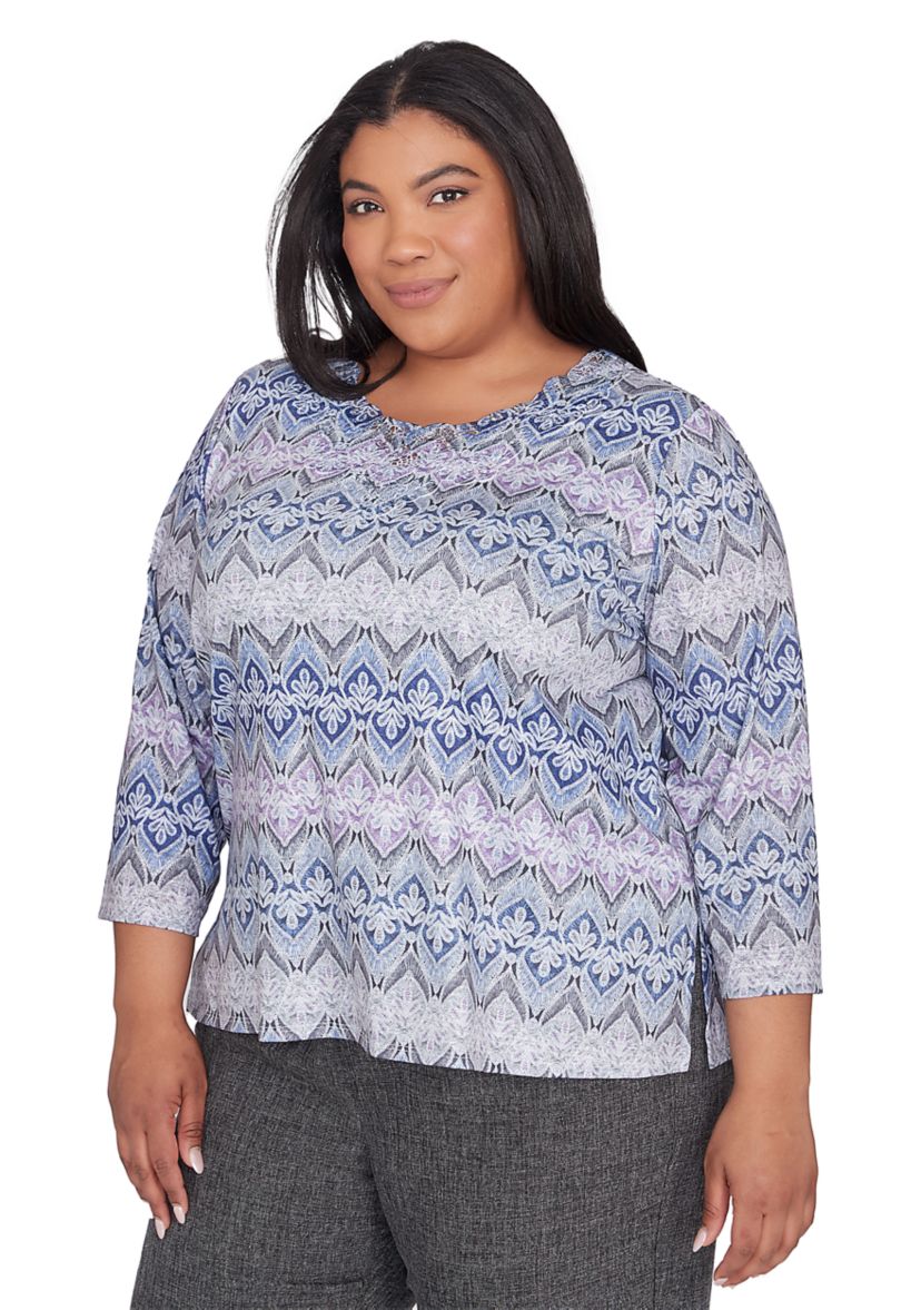 Plus Size Worth Avenue Lace Biadere Top