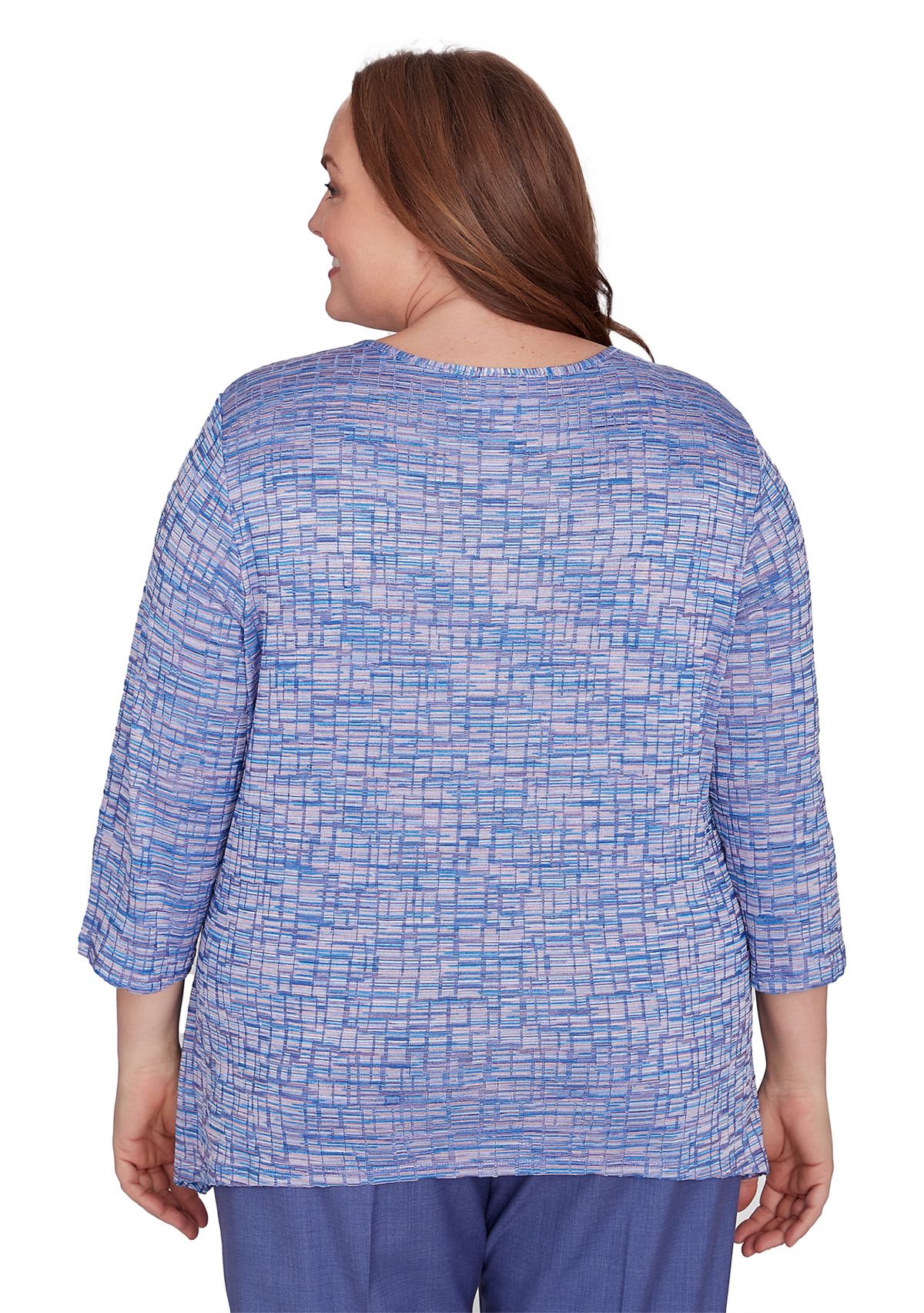 Plus Size Worth Avenue Space Dye Top