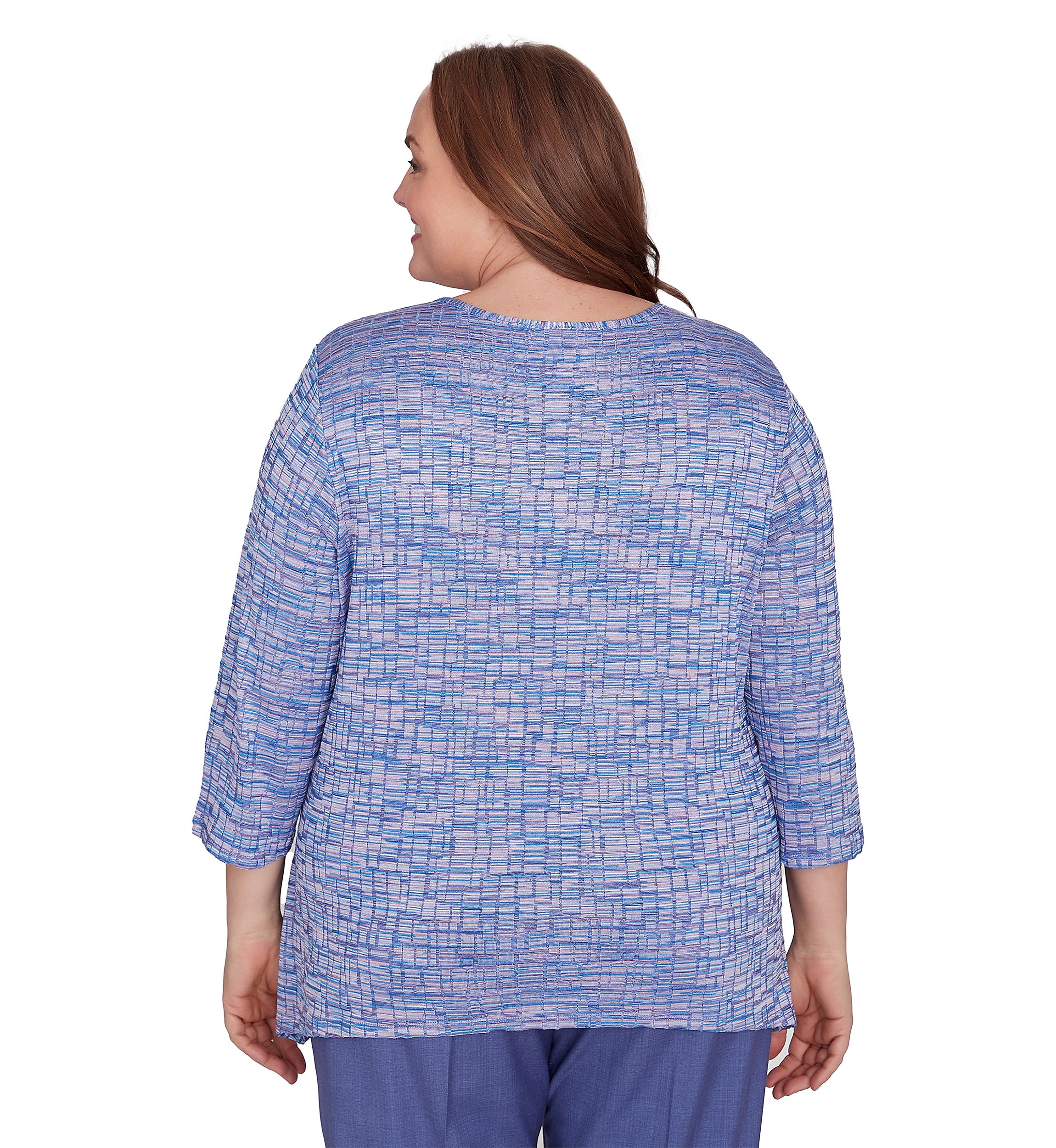 Plus Size Worth Avenue Space Dye Top