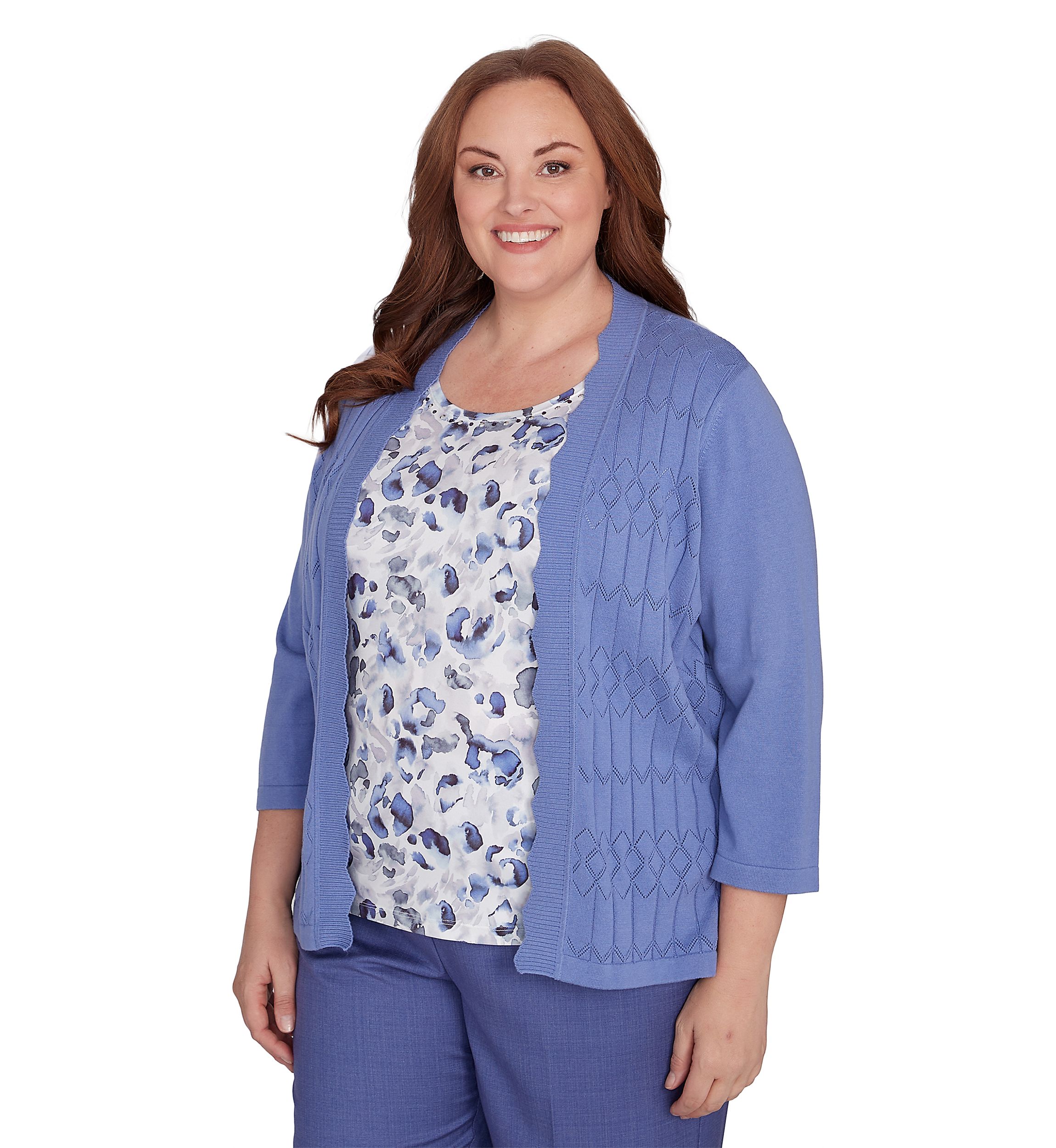 Plus Size Worth Avenue Animal Inner Two In One Top