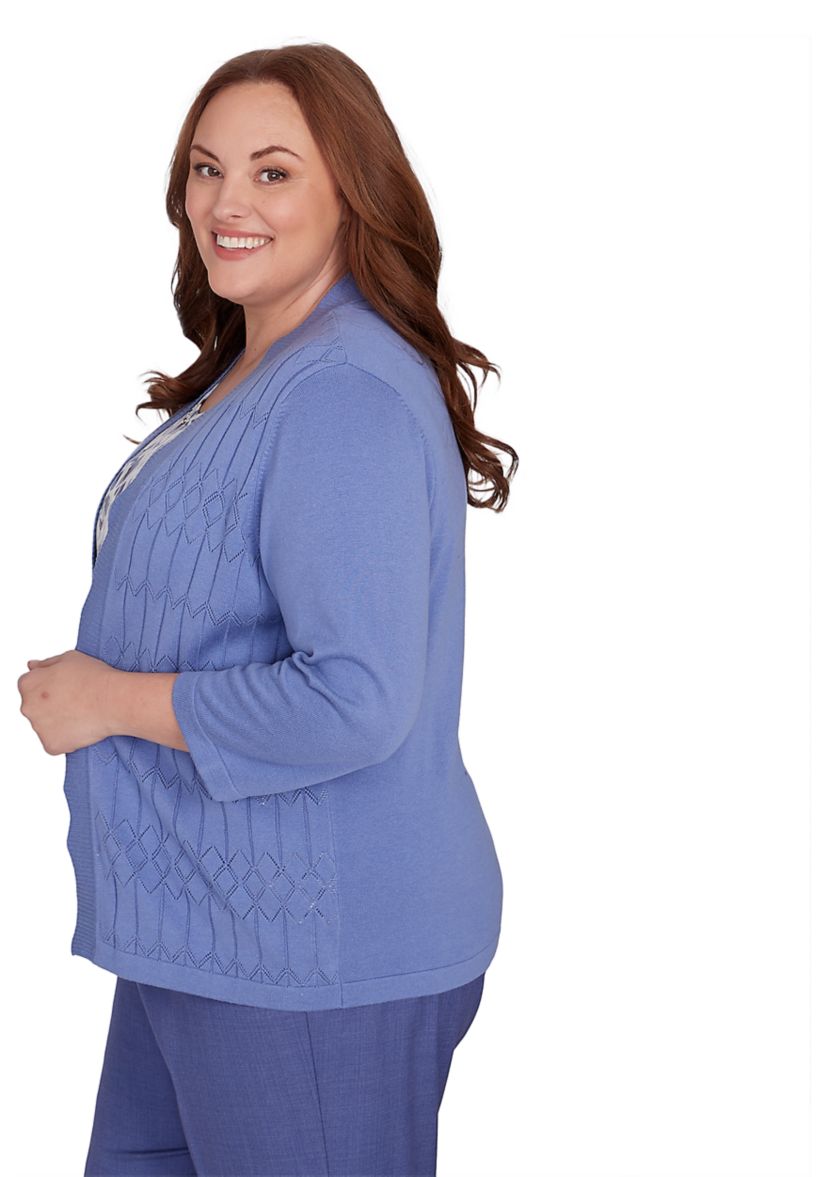 Plus Size Worth Avenue Animal Inner Two In One Top