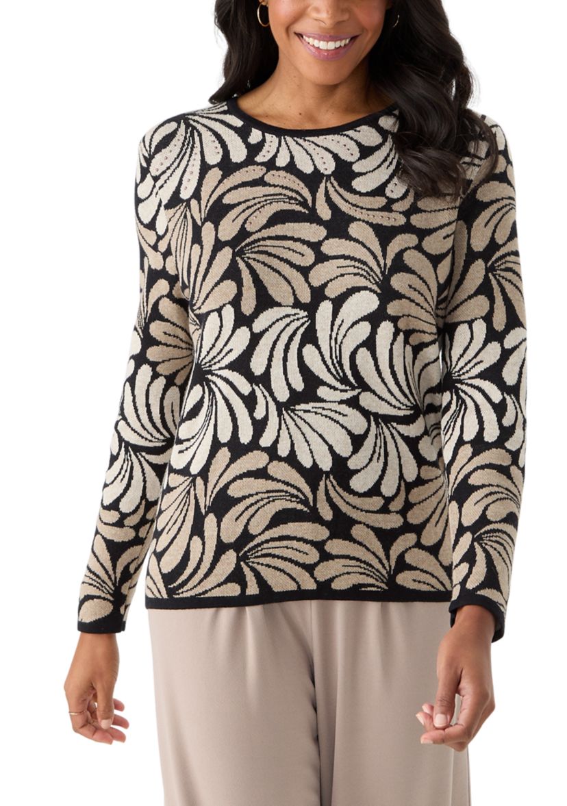 Womens Wine Country Ombre Geo Scroll Top