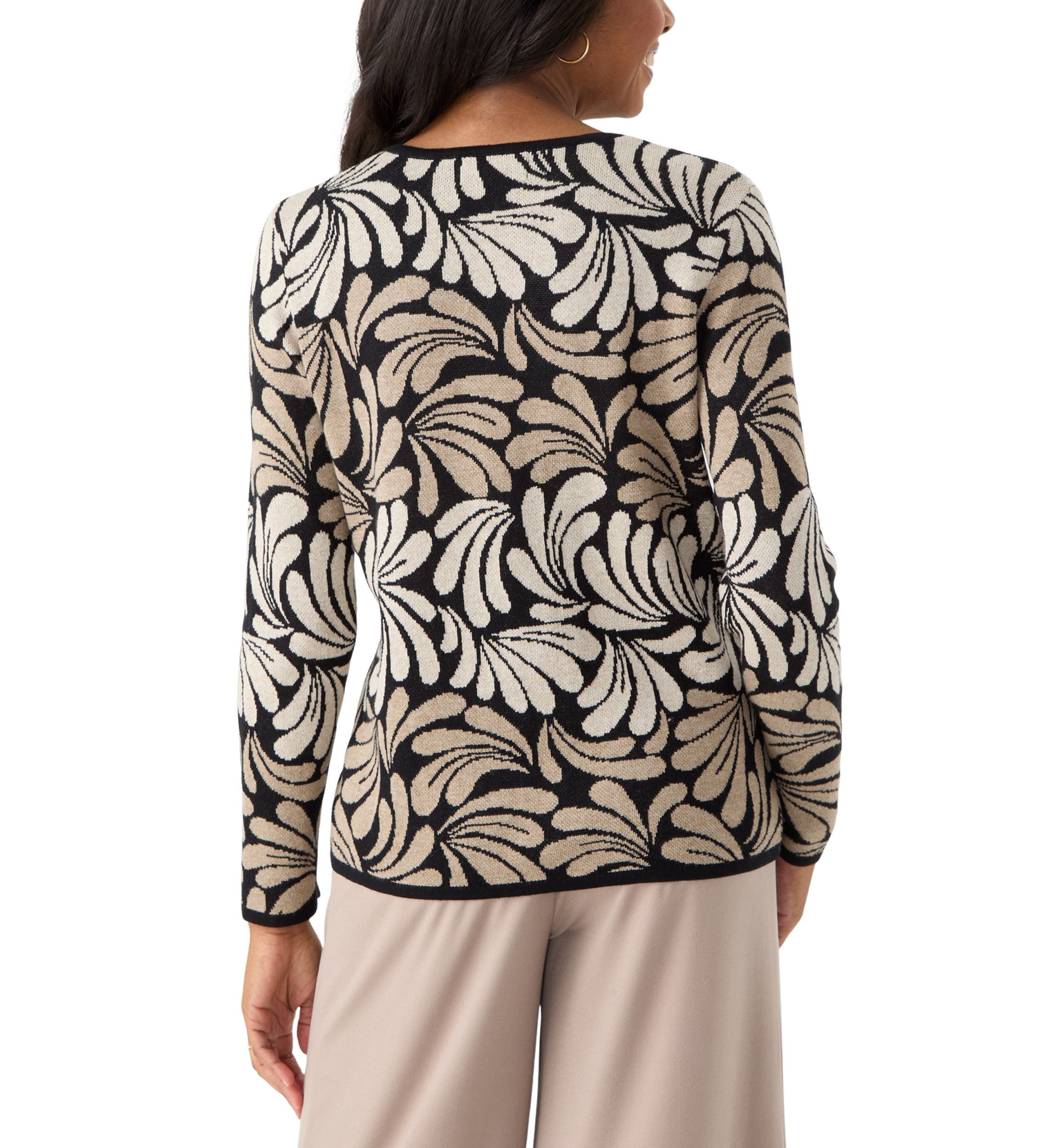 Womens Wine Country Ombre Geo Scroll Top