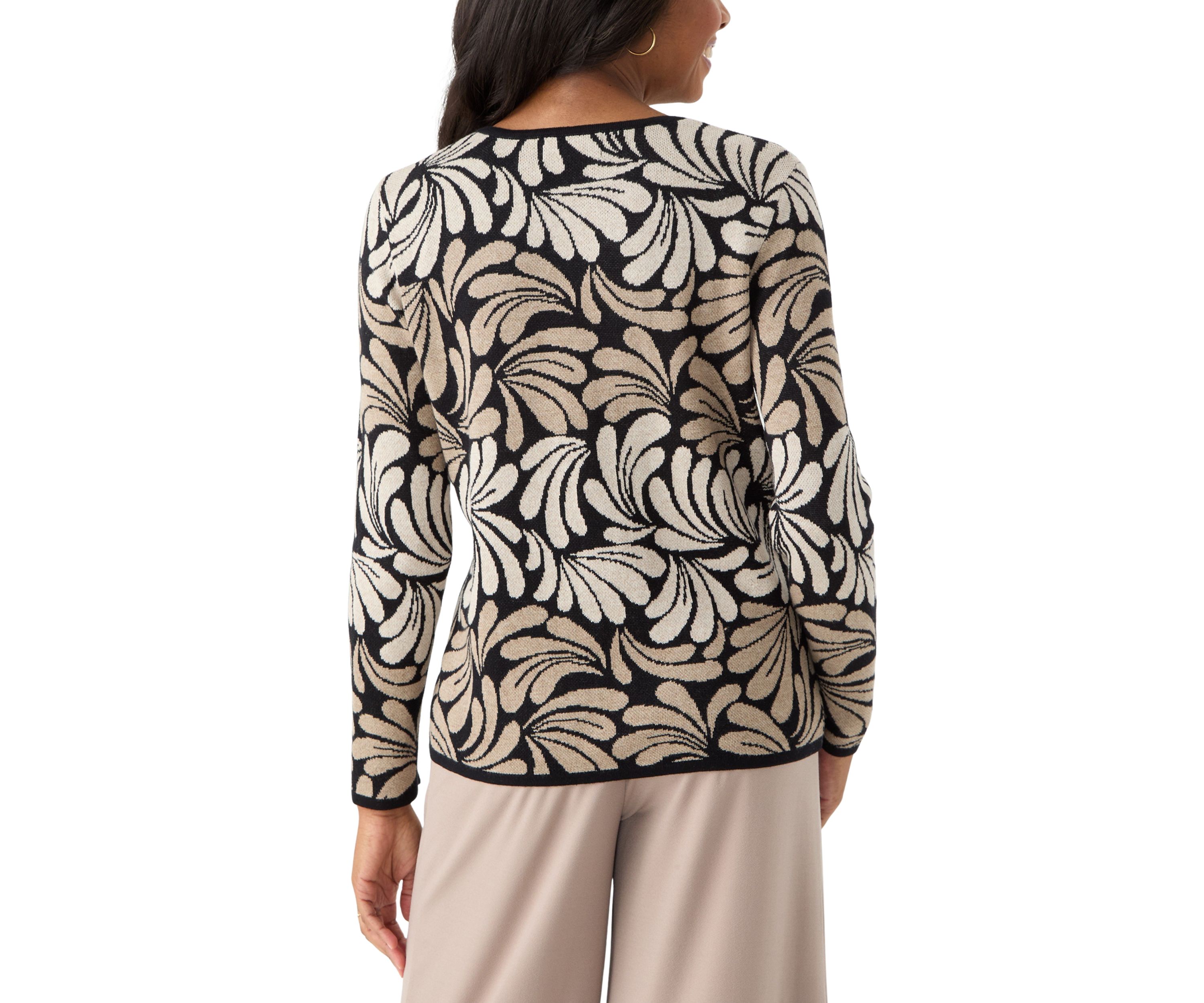 Womens Wine Country Ombre Geo Scroll Top