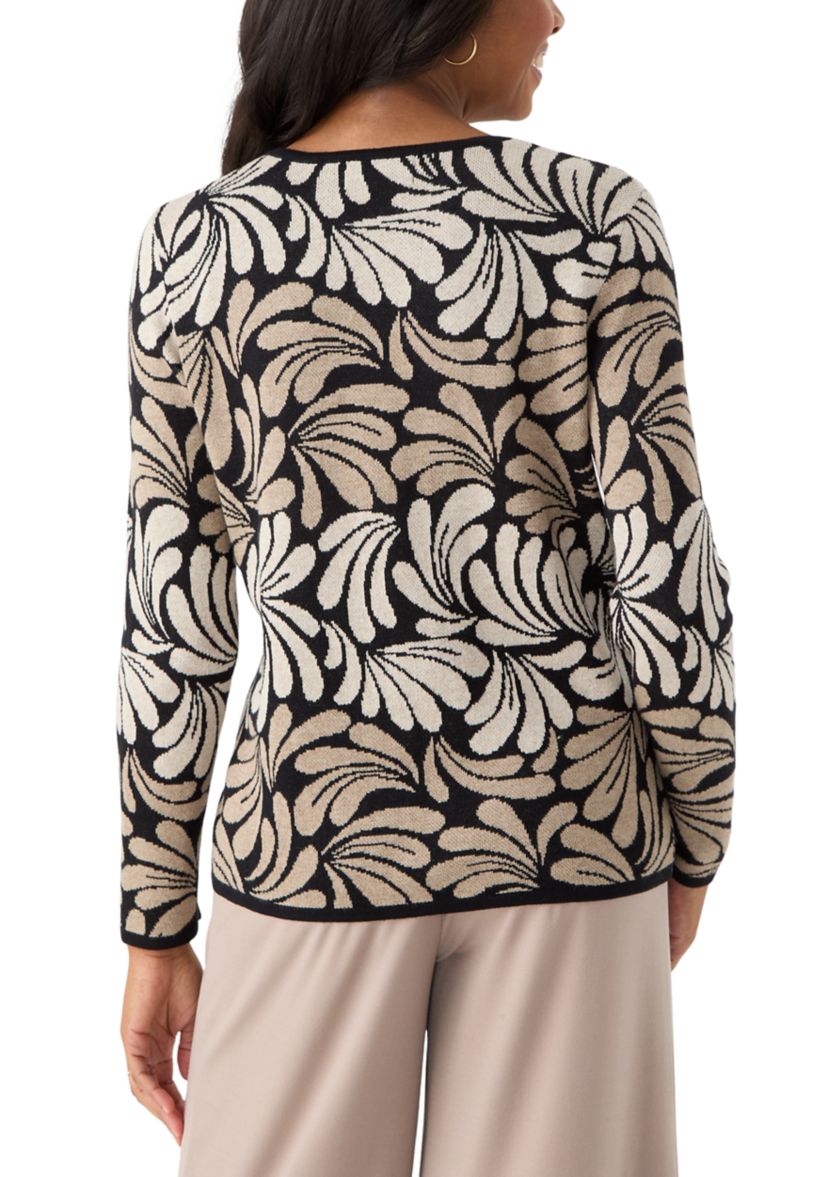 Womens Wine Country Ombre Geo Scroll Top