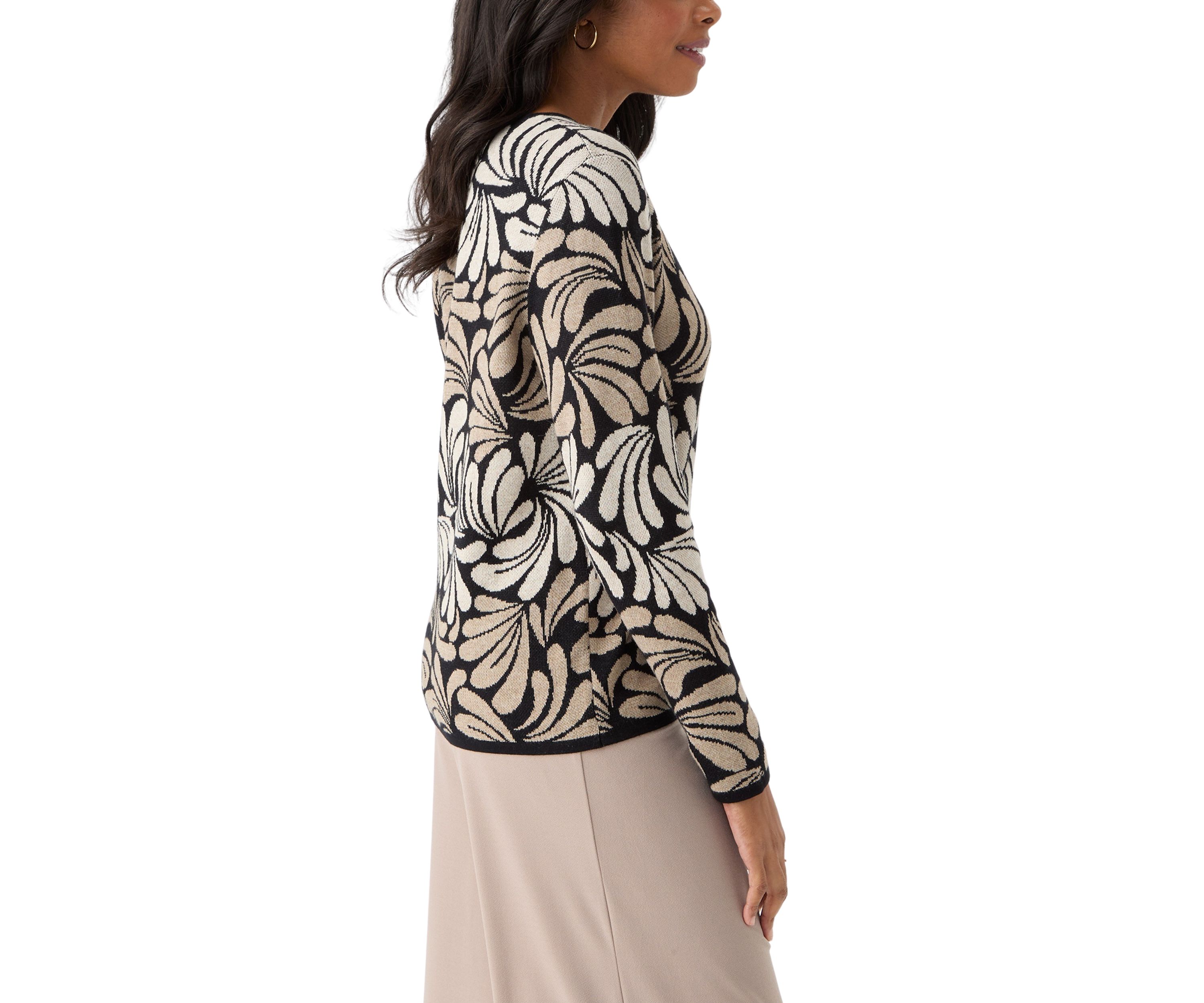 Womens Wine Country Ombre Geo Scroll Top
