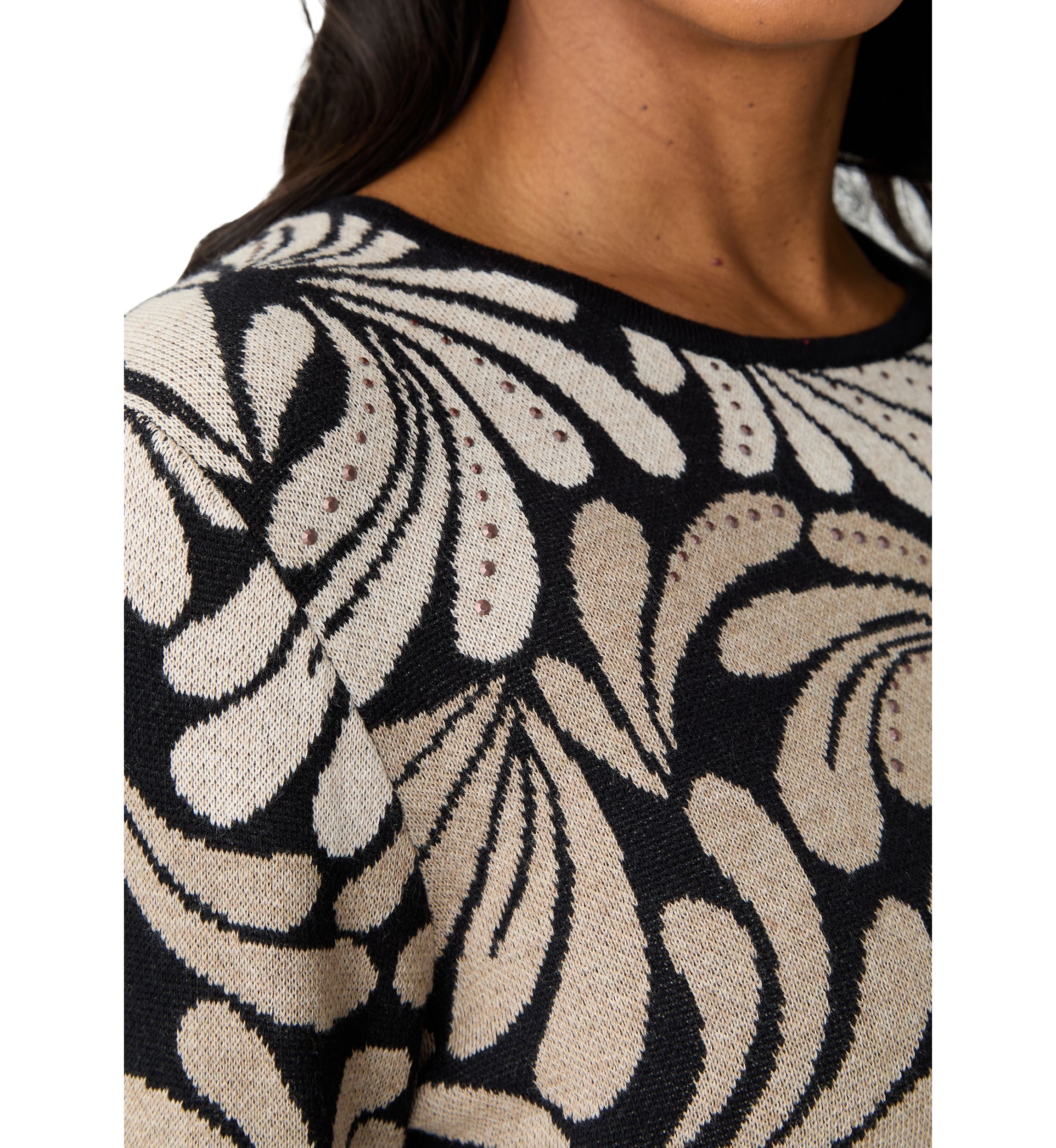 Womens Wine Country Ombre Geo Scroll Top
