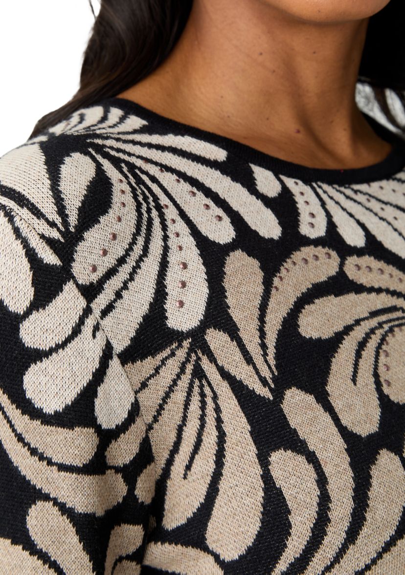 Womens Wine Country Ombre Geo Scroll Top