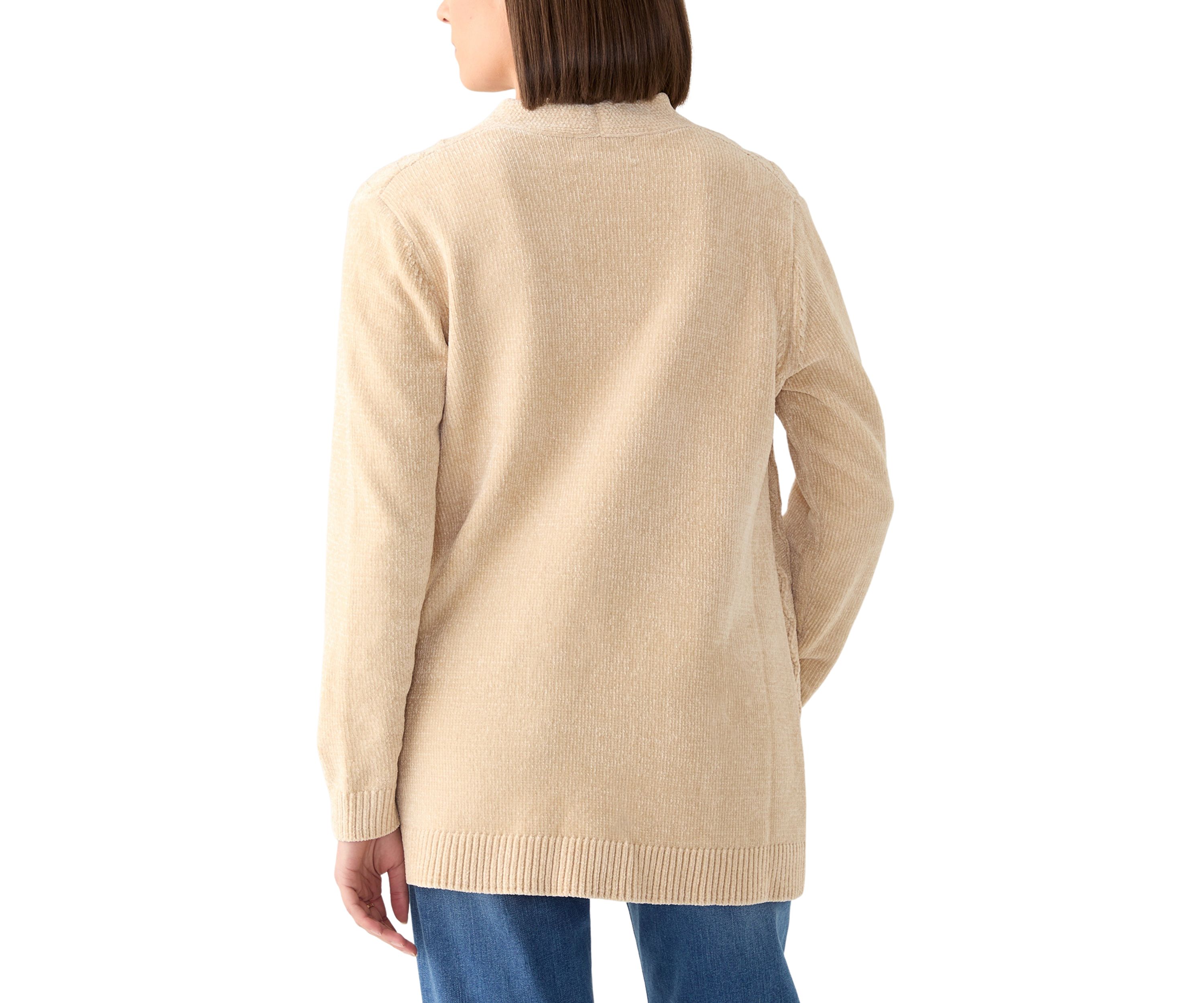 Womens Wine Country Chenille Cardigan