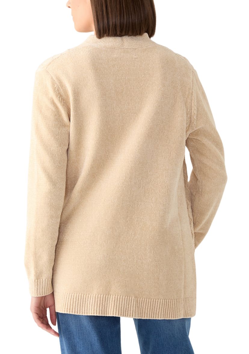 Womens Wine Country Chenille Cardigan