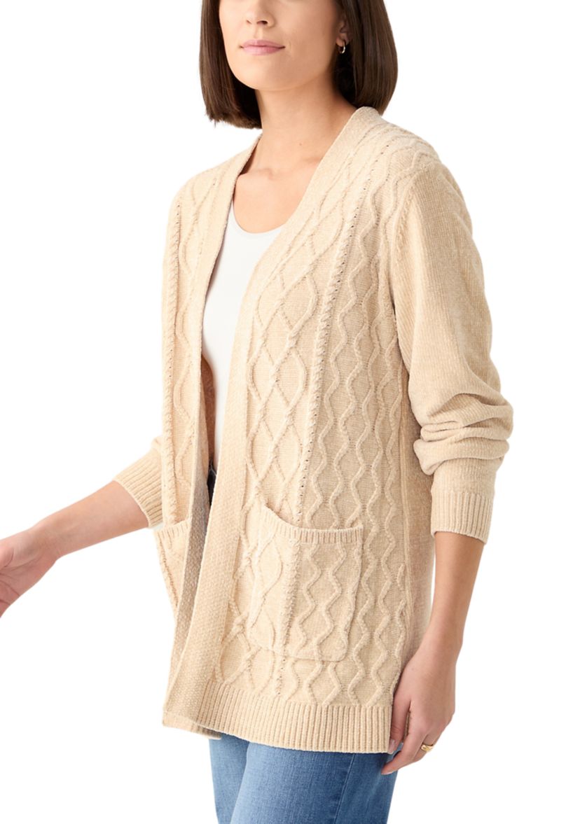 Womens Wine Country Chenille Cardigan