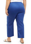 Plus Size Sateen Pants - Medium Length