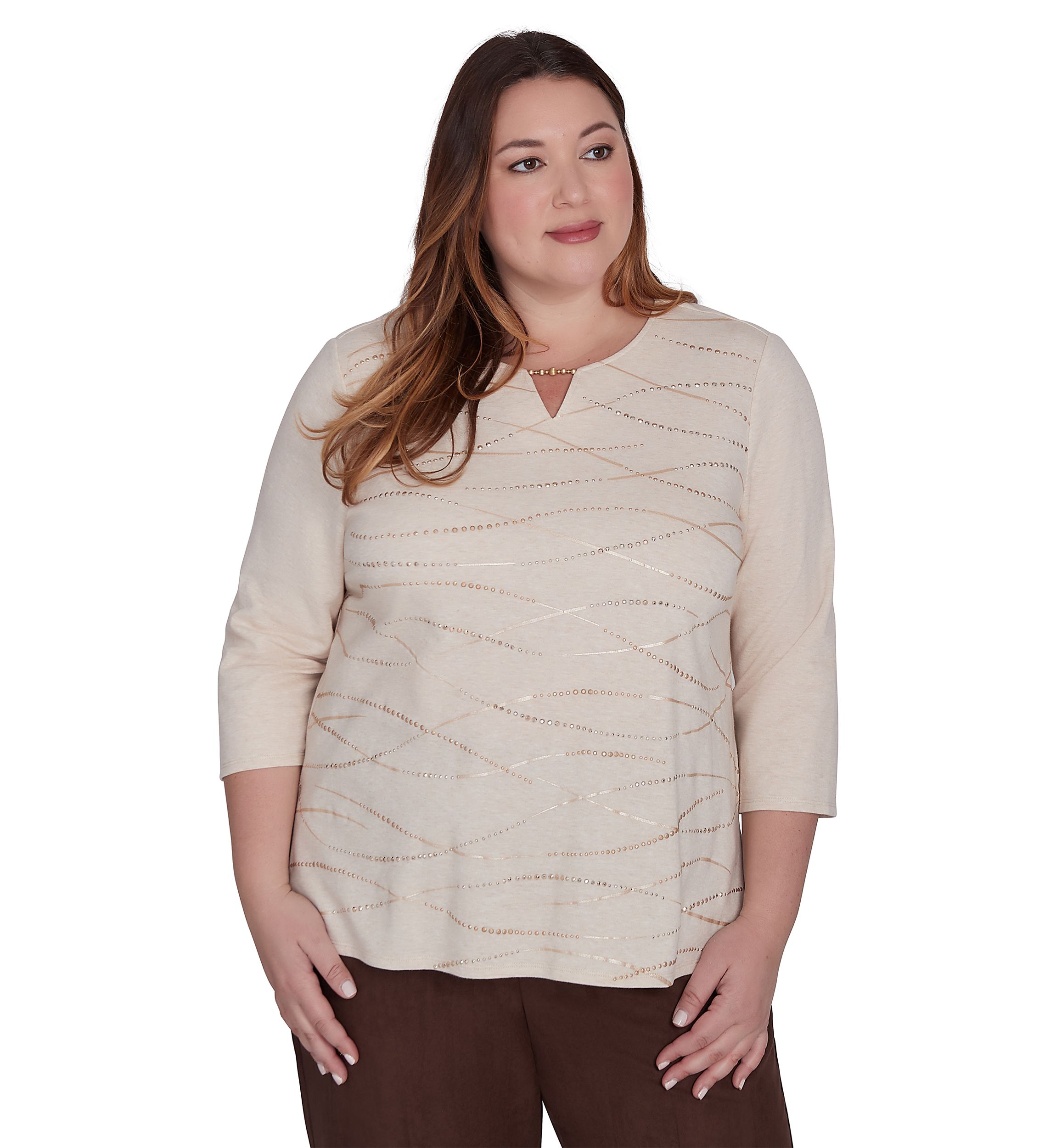 Plus Size Wine Country Abstract Heat Set Top