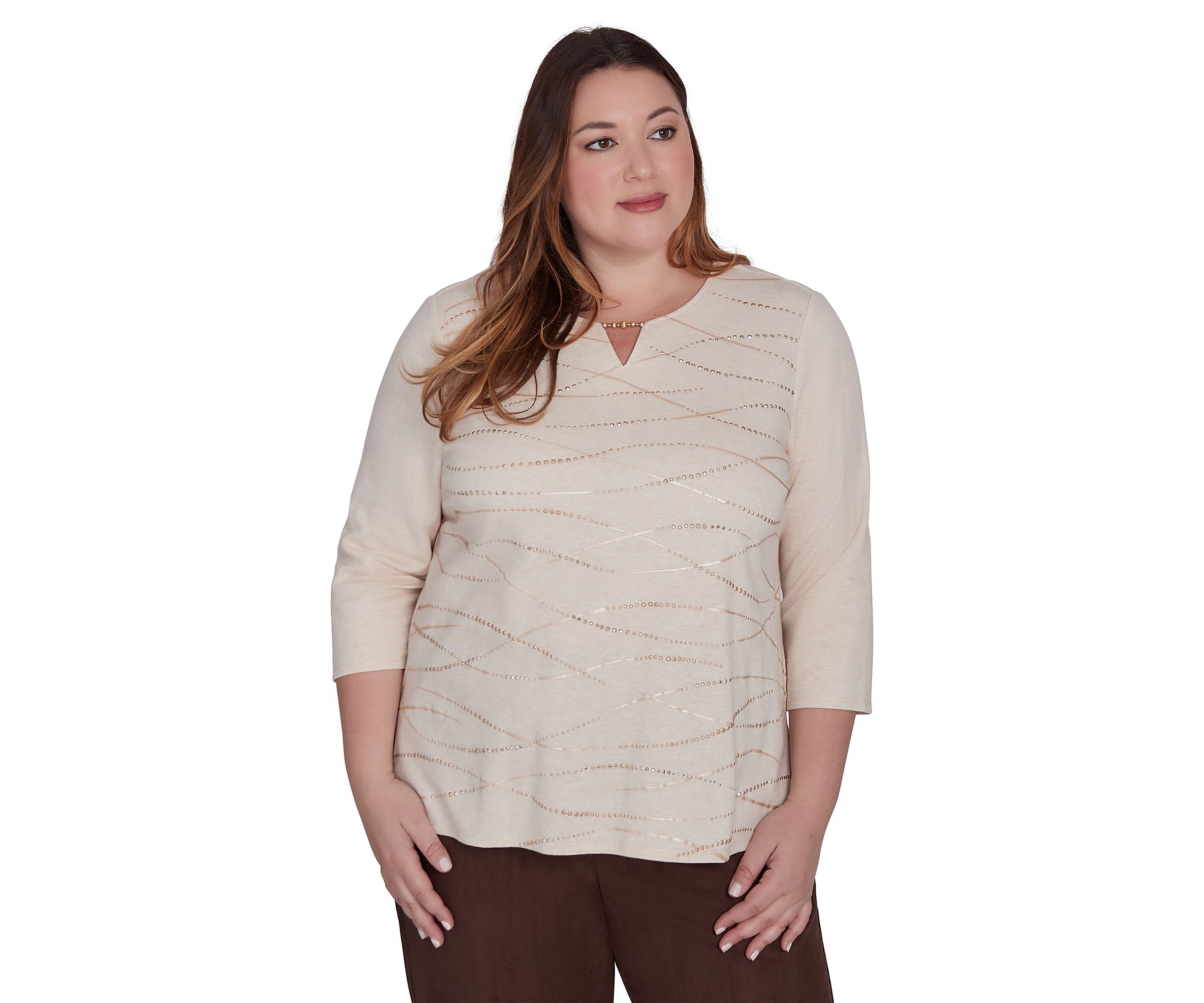 Plus Size Wine Country Abstract Heat Set Top