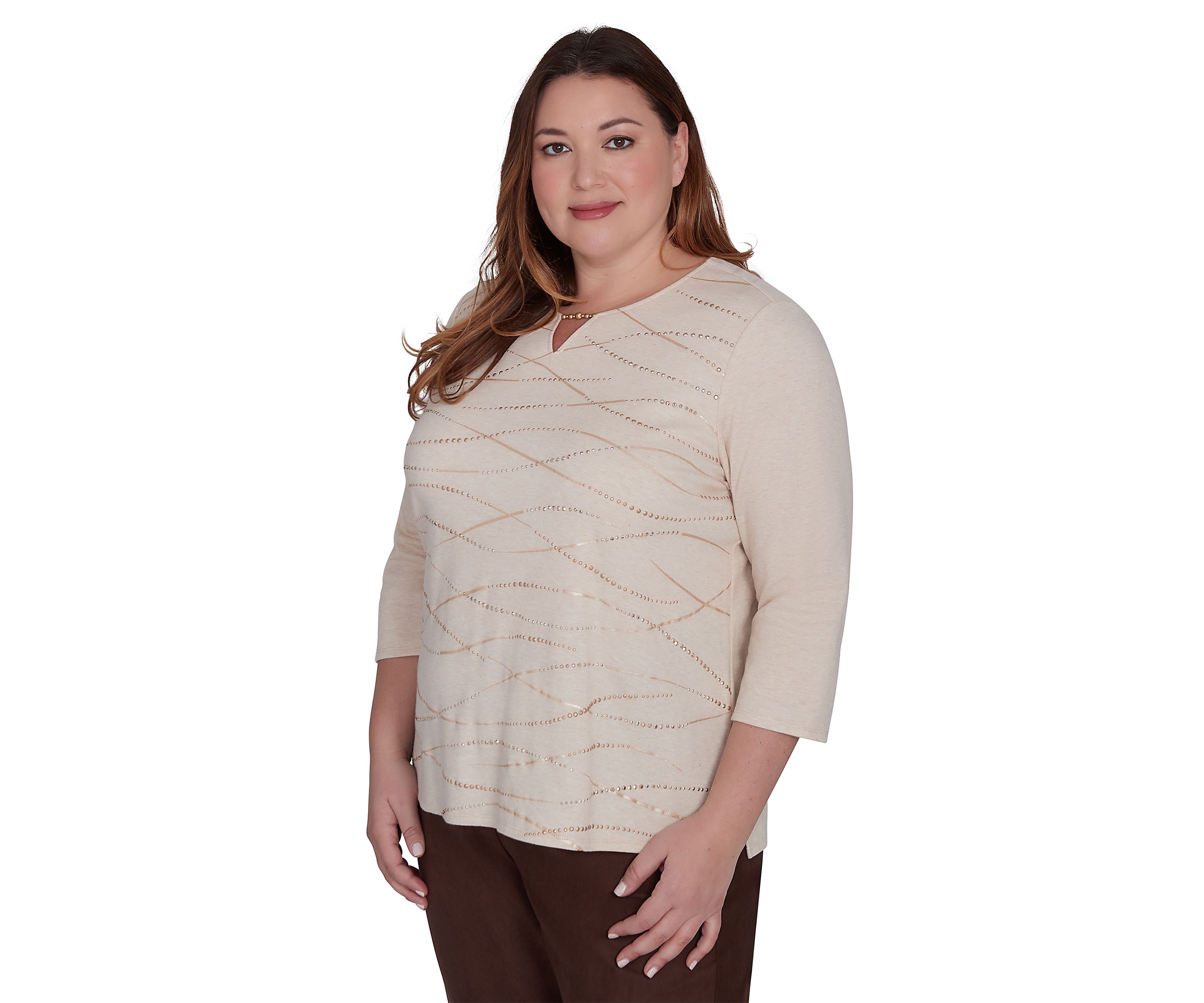 Plus Size Wine Country Abstract Heat Set Top