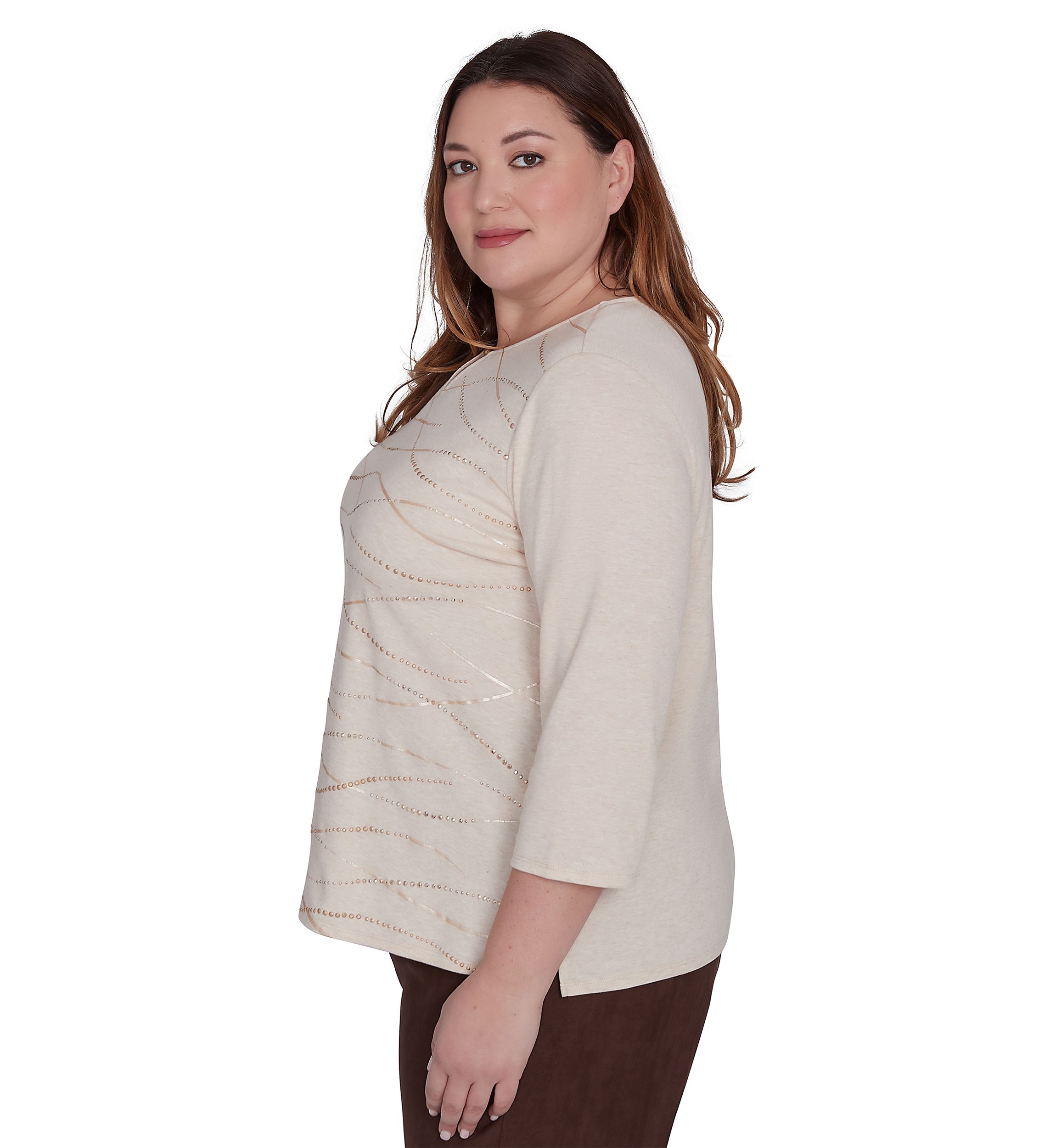 Plus Size Wine Country Abstract Heat Set Top