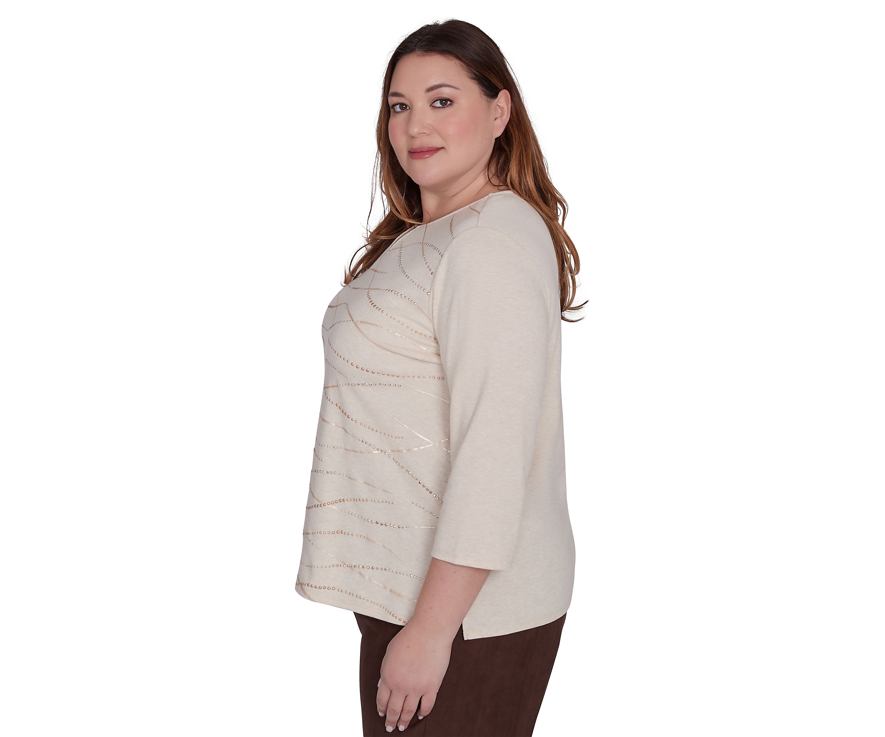 Plus Size Wine Country Abstract Heat Set Top