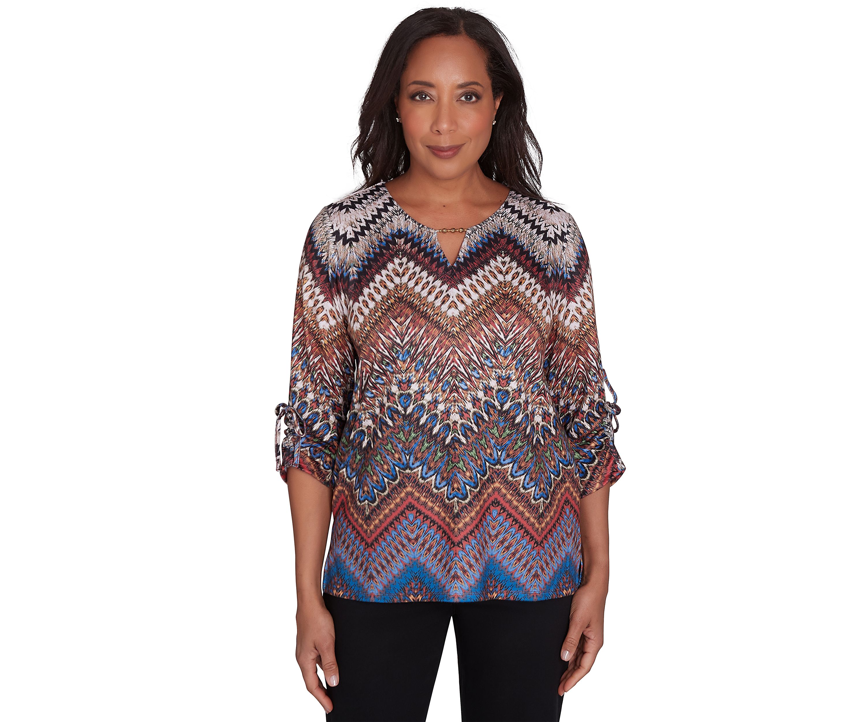 Womens Harvest Moon Chevron Texture Top