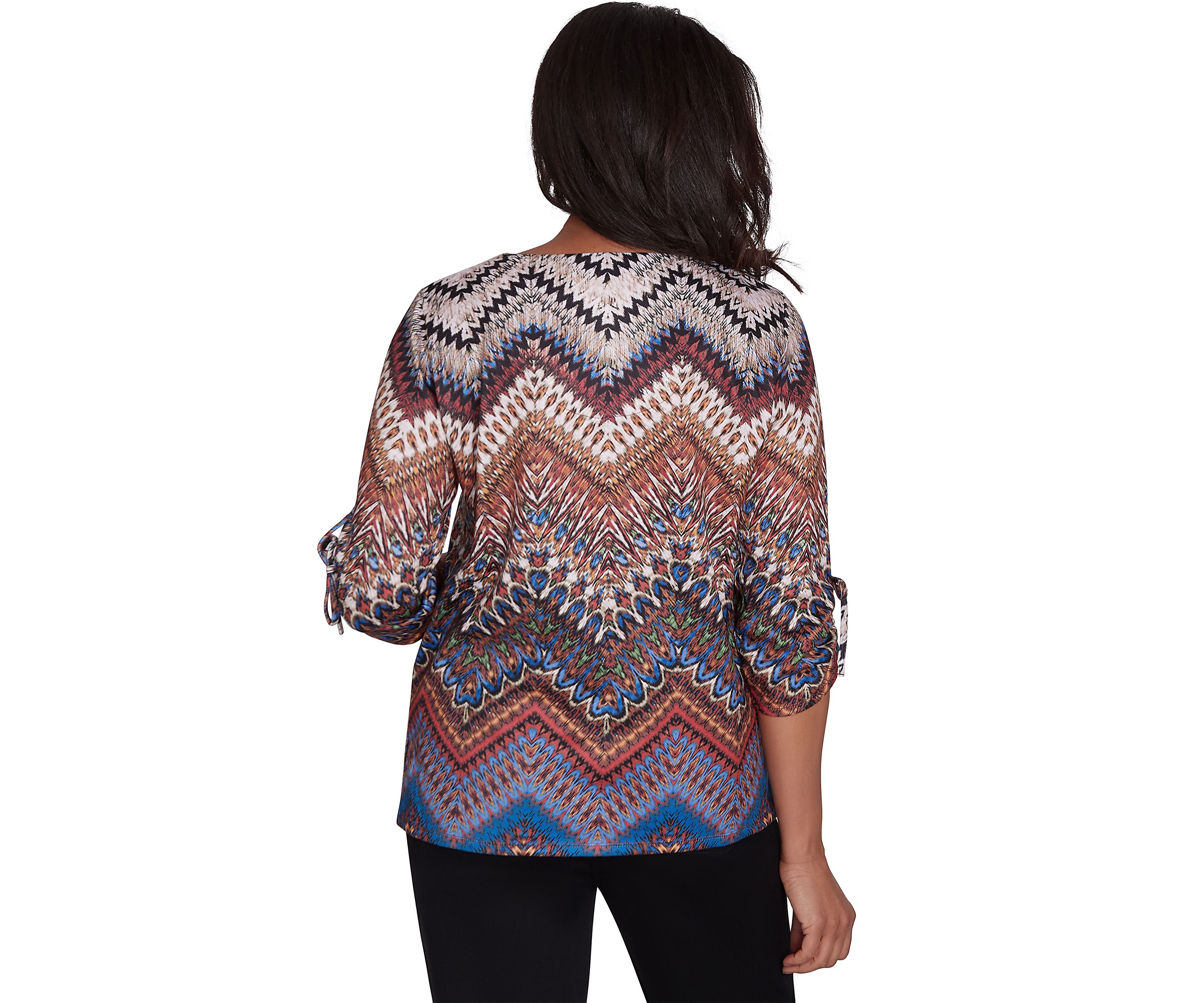 Womens Harvest Moon Chevron Texture Top