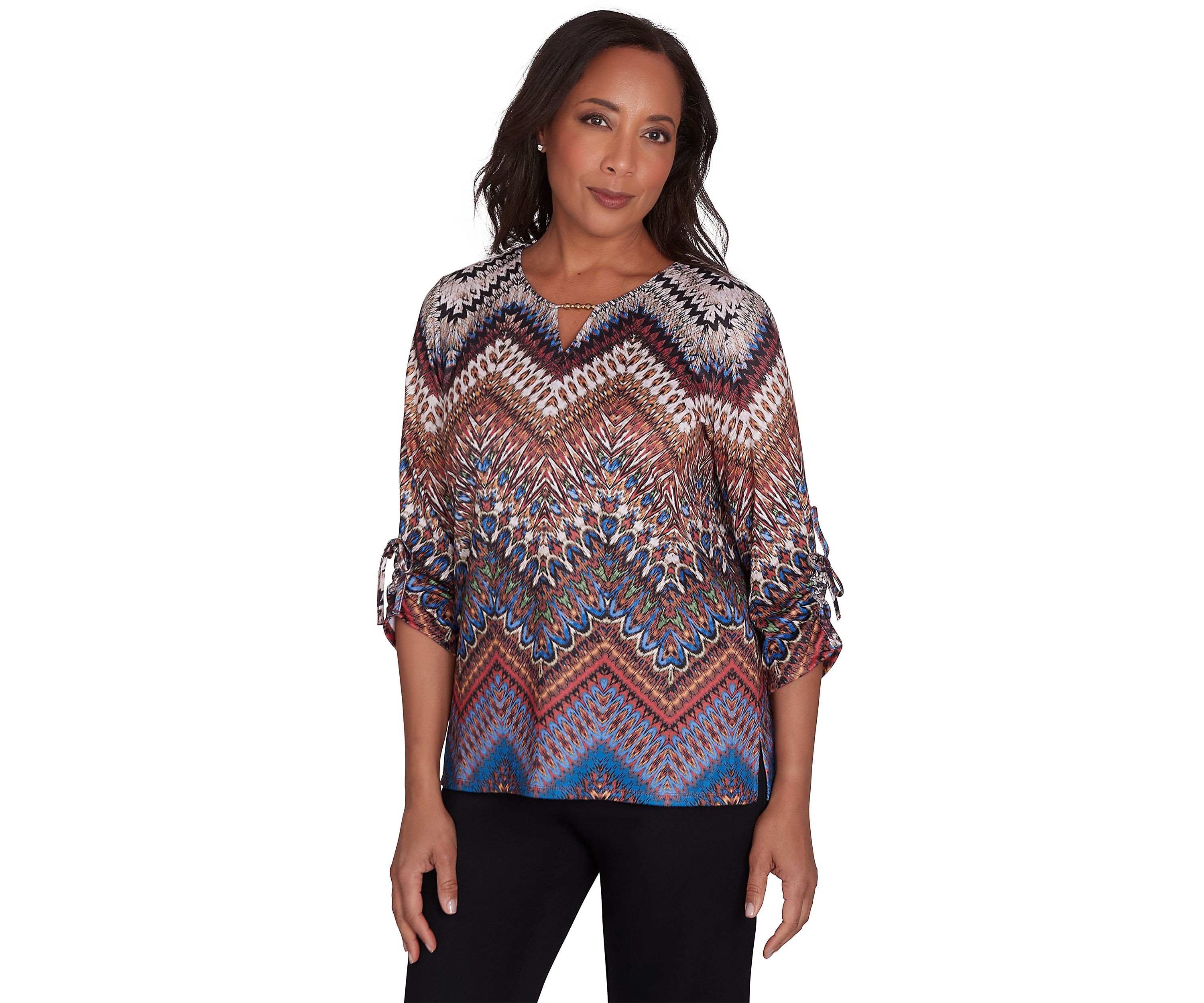 Womens Harvest Moon Chevron Texture Top