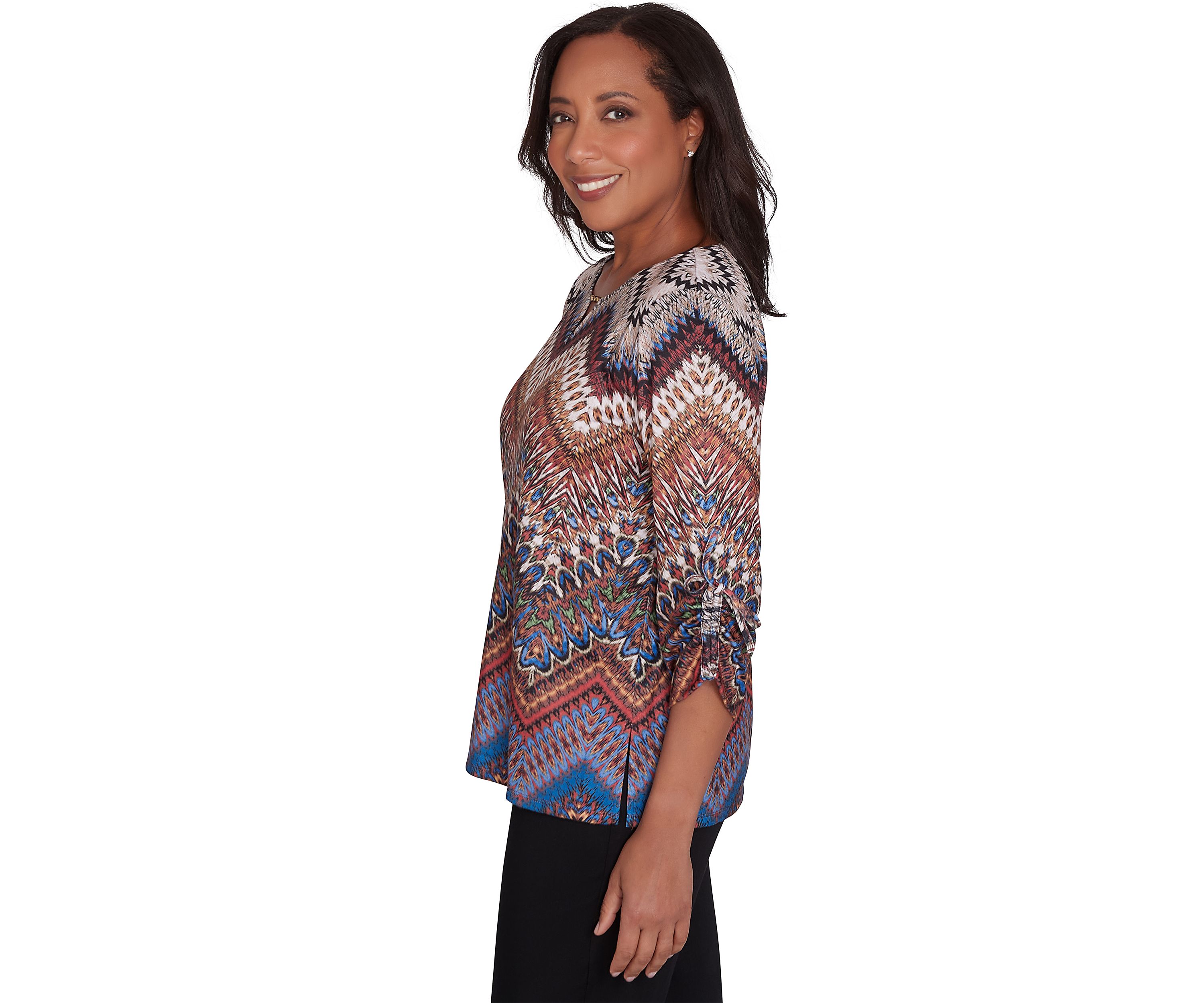 Womens Harvest Moon Chevron Texture Top