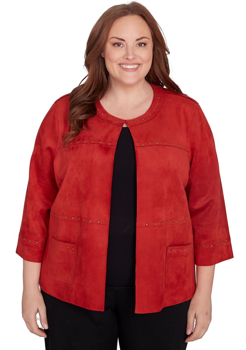 Plus Size Harvest Moon Suede Jacket