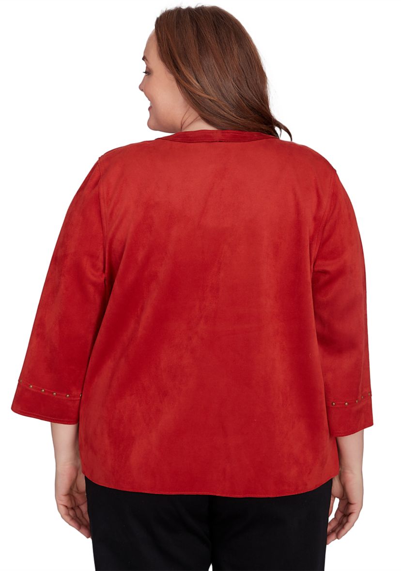 Plus Size Harvest Moon Suede Jacket