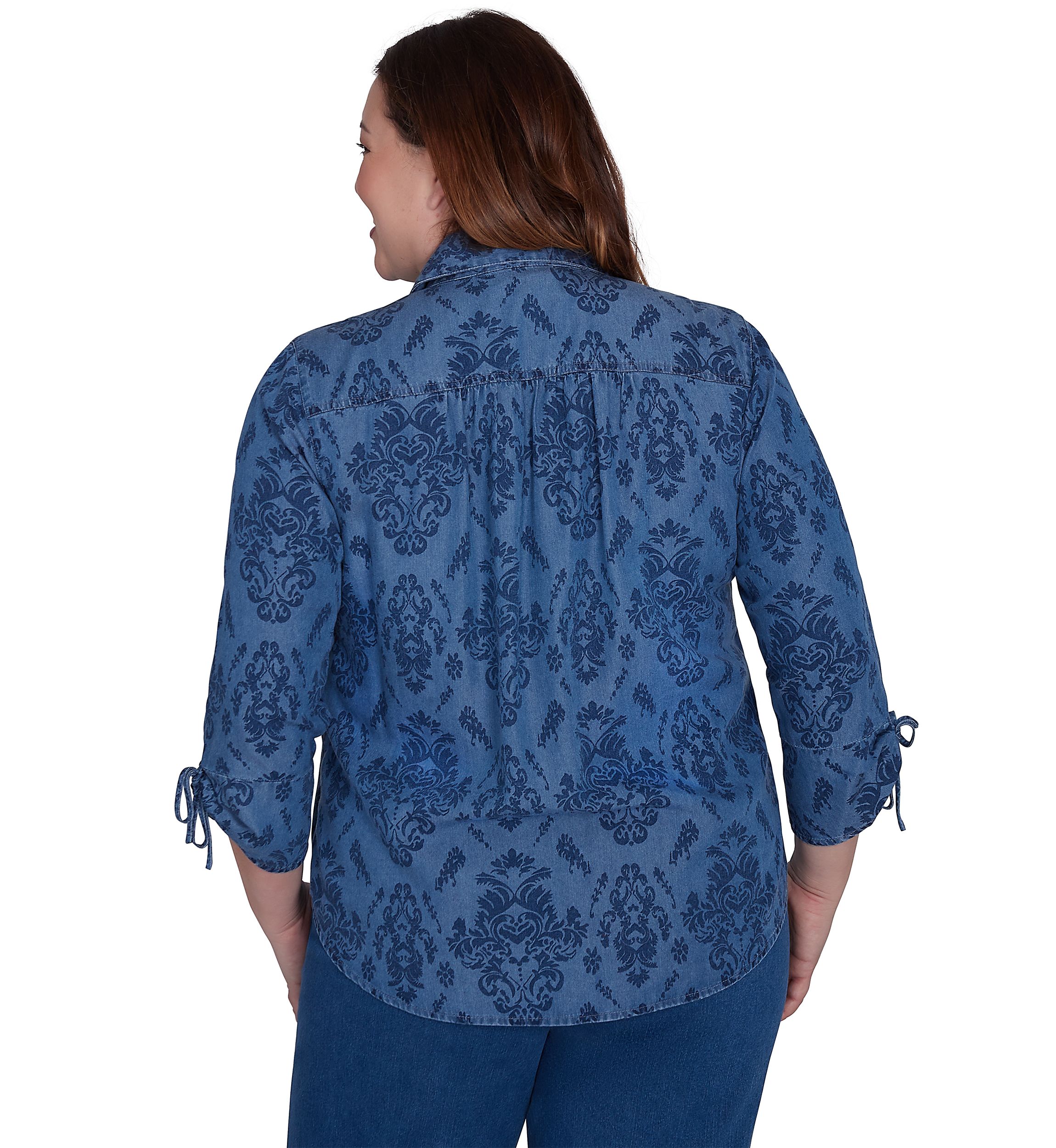 Plus Size Harvest Moon Medallion Tencel Shirt