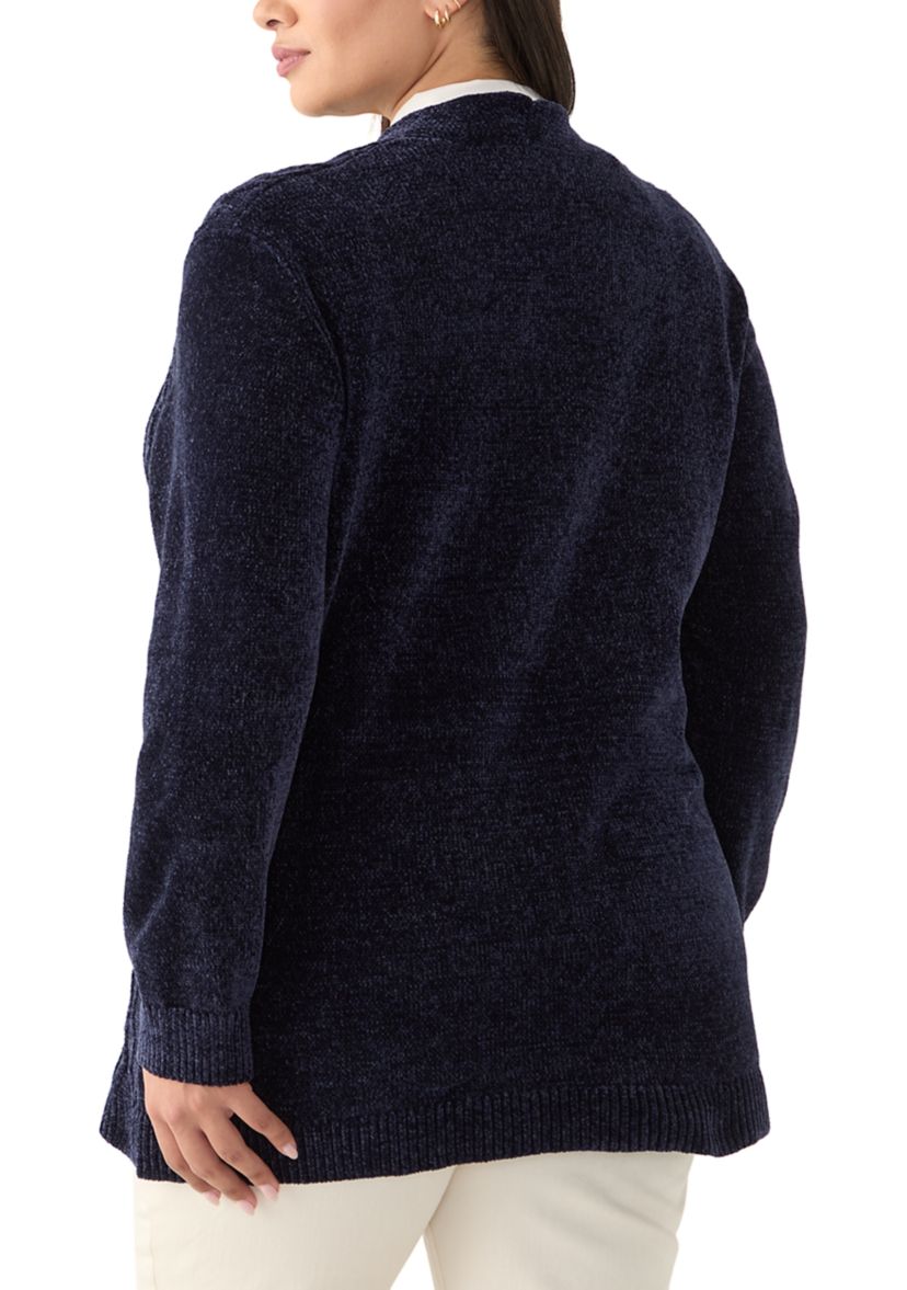 Plus Size Harvest Moon Chenille Cardigan