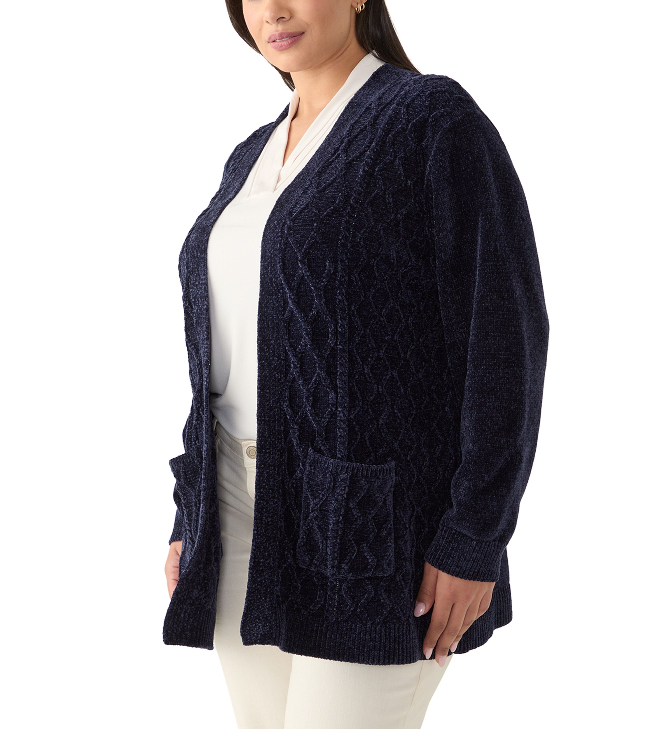 Plus Size Harvest Moon Chenille Cardigan