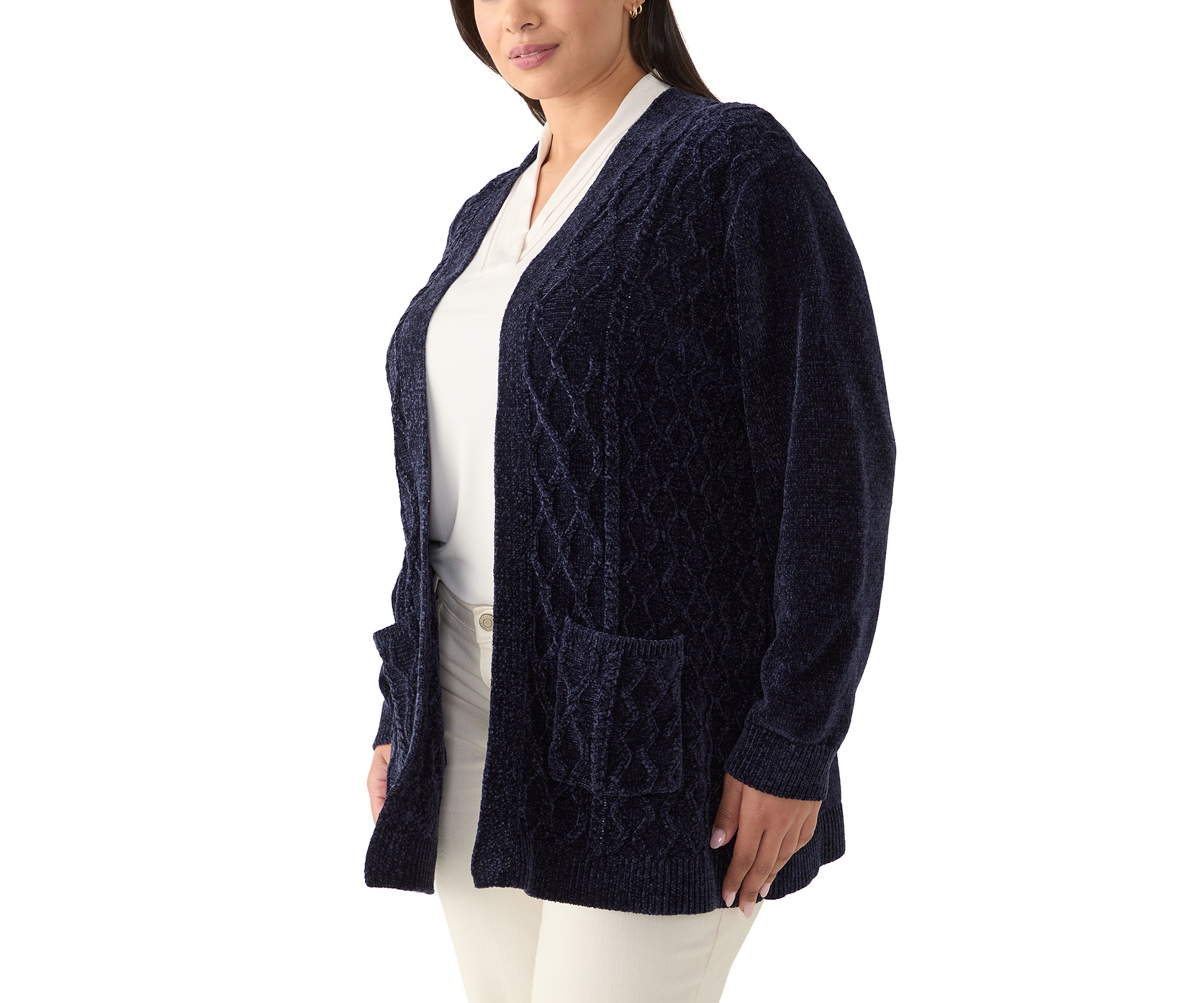Plus Size Harvest Moon Chenille Cardigan