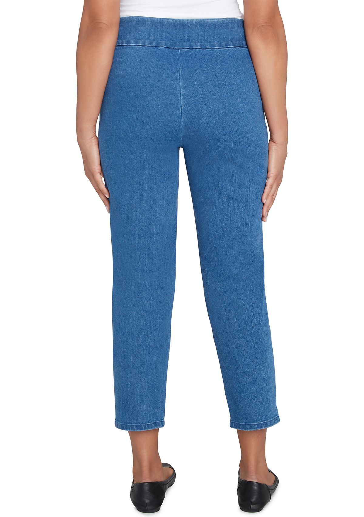 Petite Harvest Moon Paisley Floral Embroidered Ankle Pants