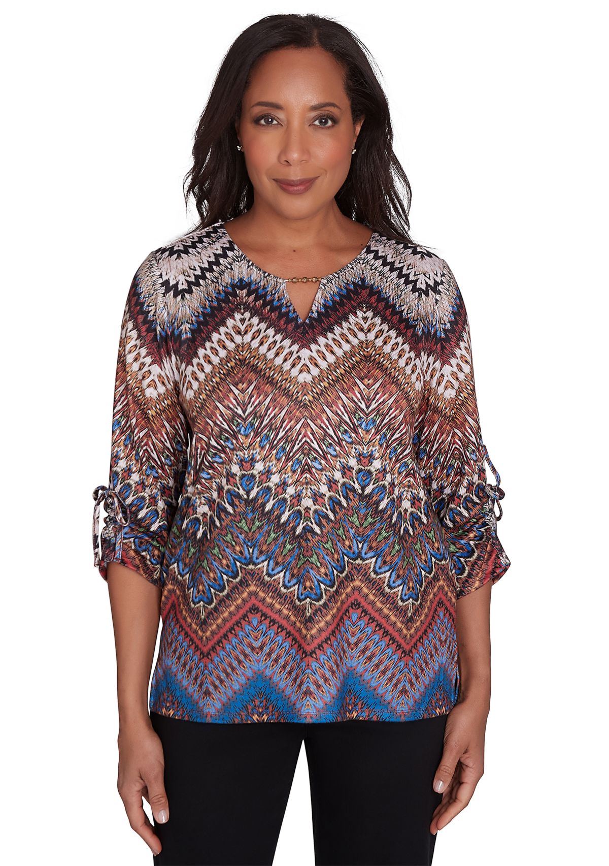 Petite Harvest Moon Chevron Texture Top 