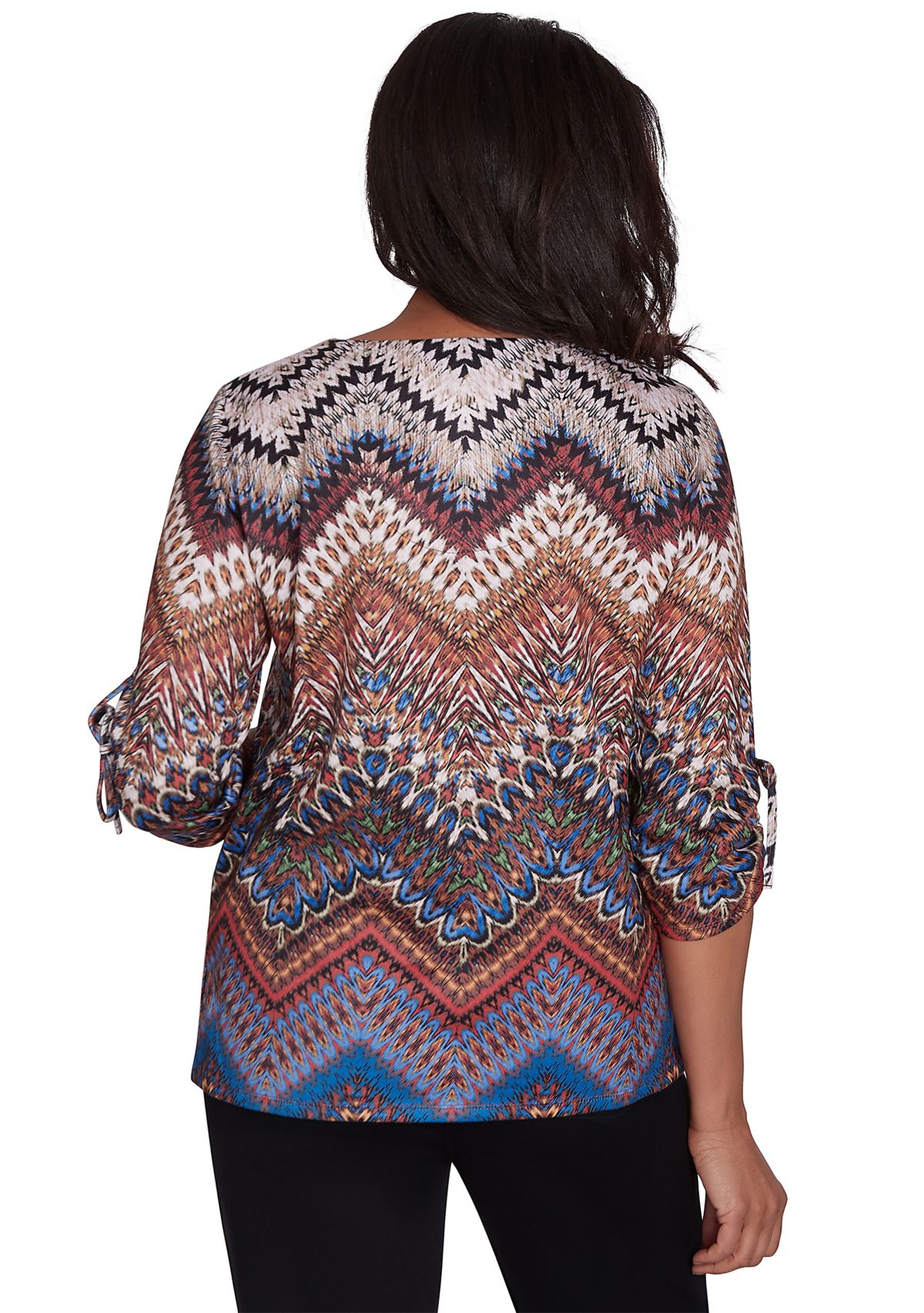 Petite Harvest Moon Chevron Texture Top 