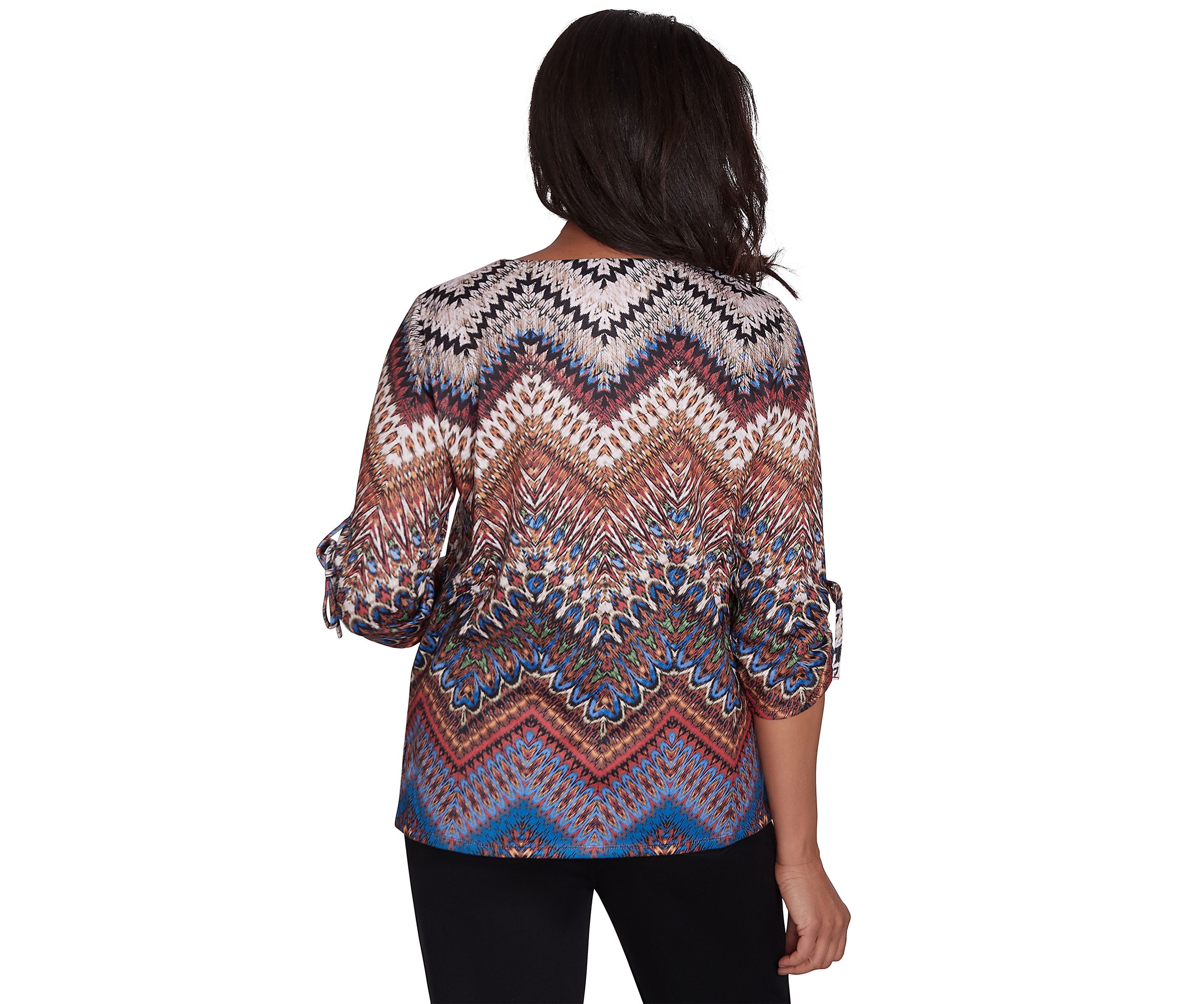 Petite Harvest Moon Chevron Texture Top 