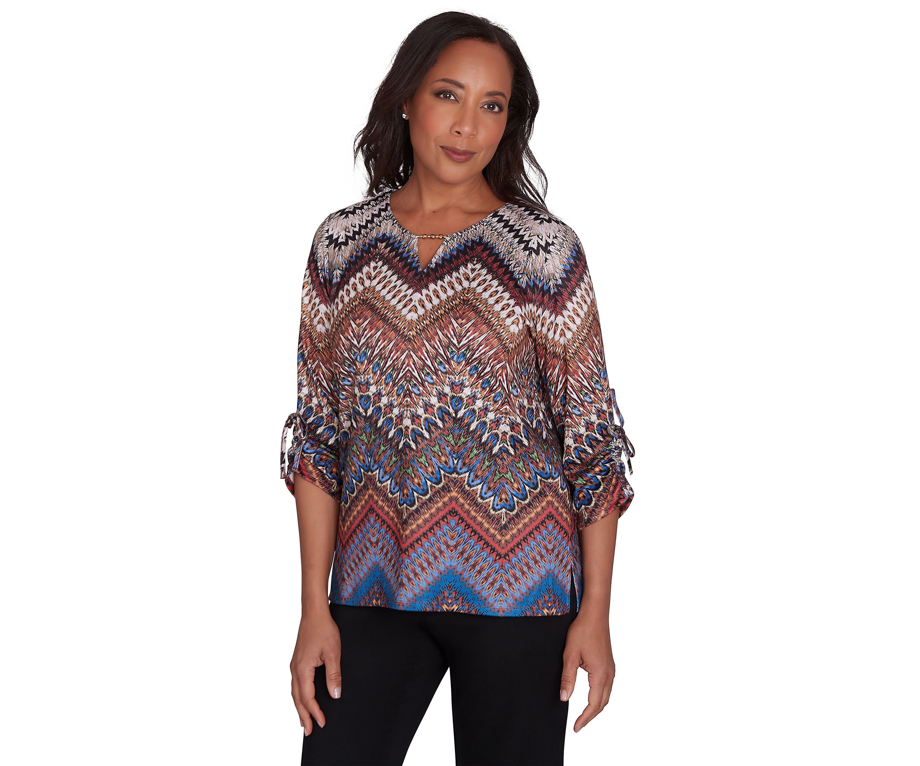 Petite Harvest Moon Chevron Texture Top 