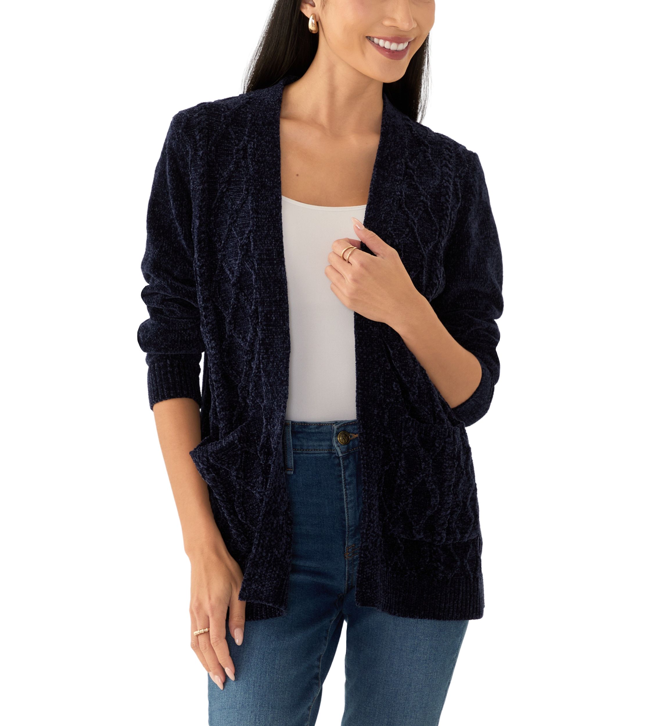 Petite Harvest Moon Chenille Cardigan