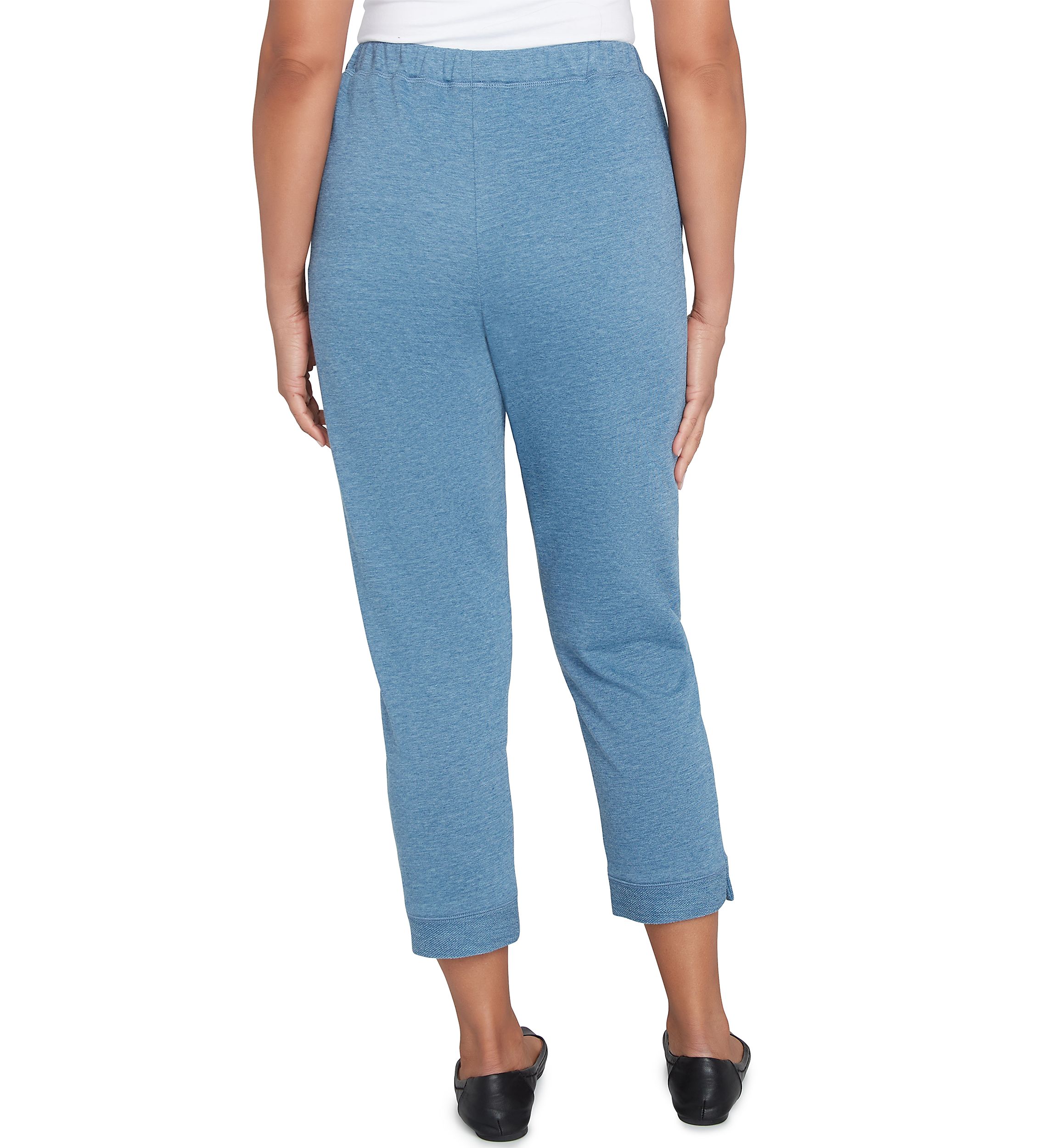 Womens Casual Fridays Floral Embroidered Ankle Pants